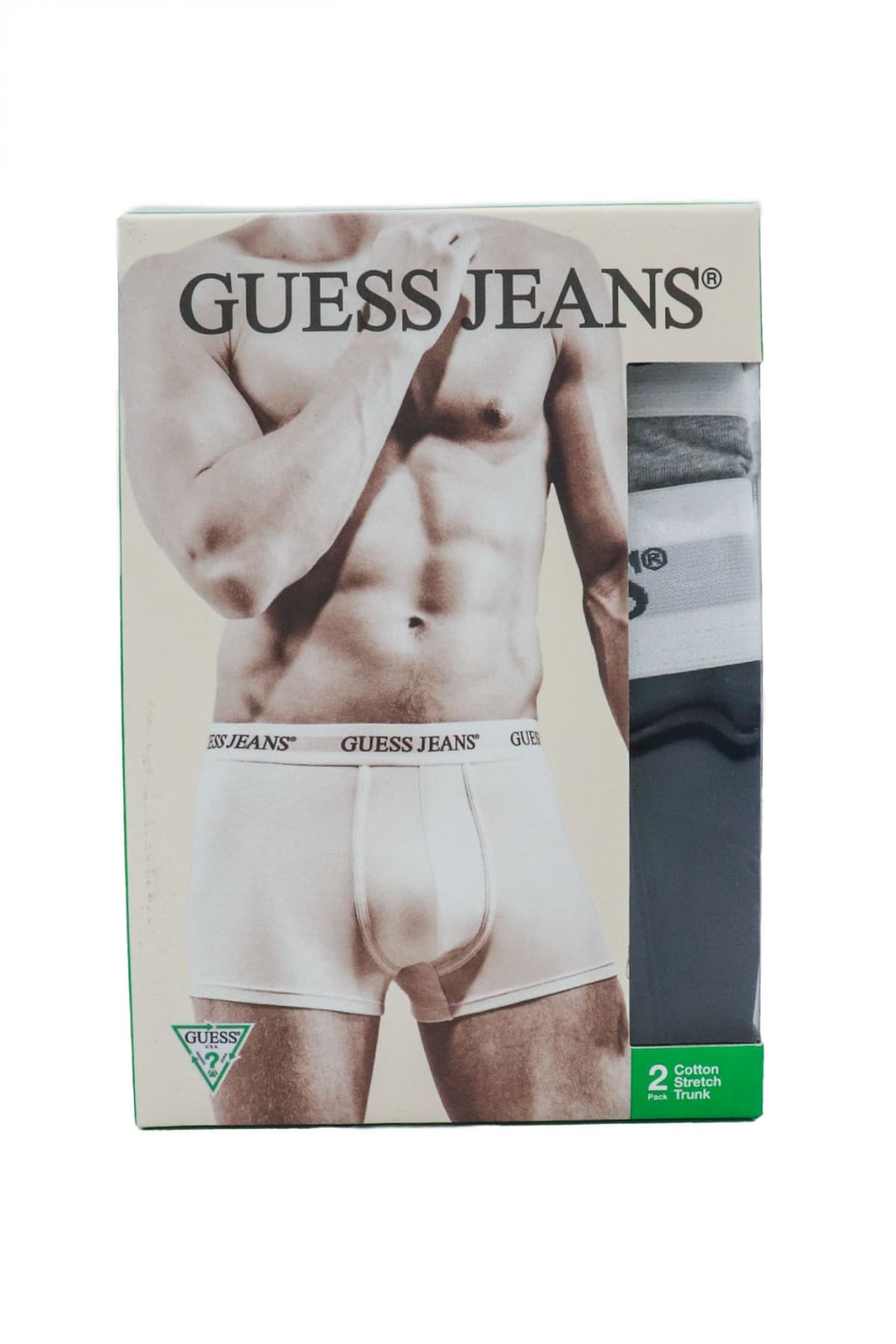 GUESS JEANS ΣΕΤ ΕΣΩΡΟΥΧΑ 2PACK COTTON STRETCH TRUNK ΜΑΥΡΟ-ΓΚΡΙ
