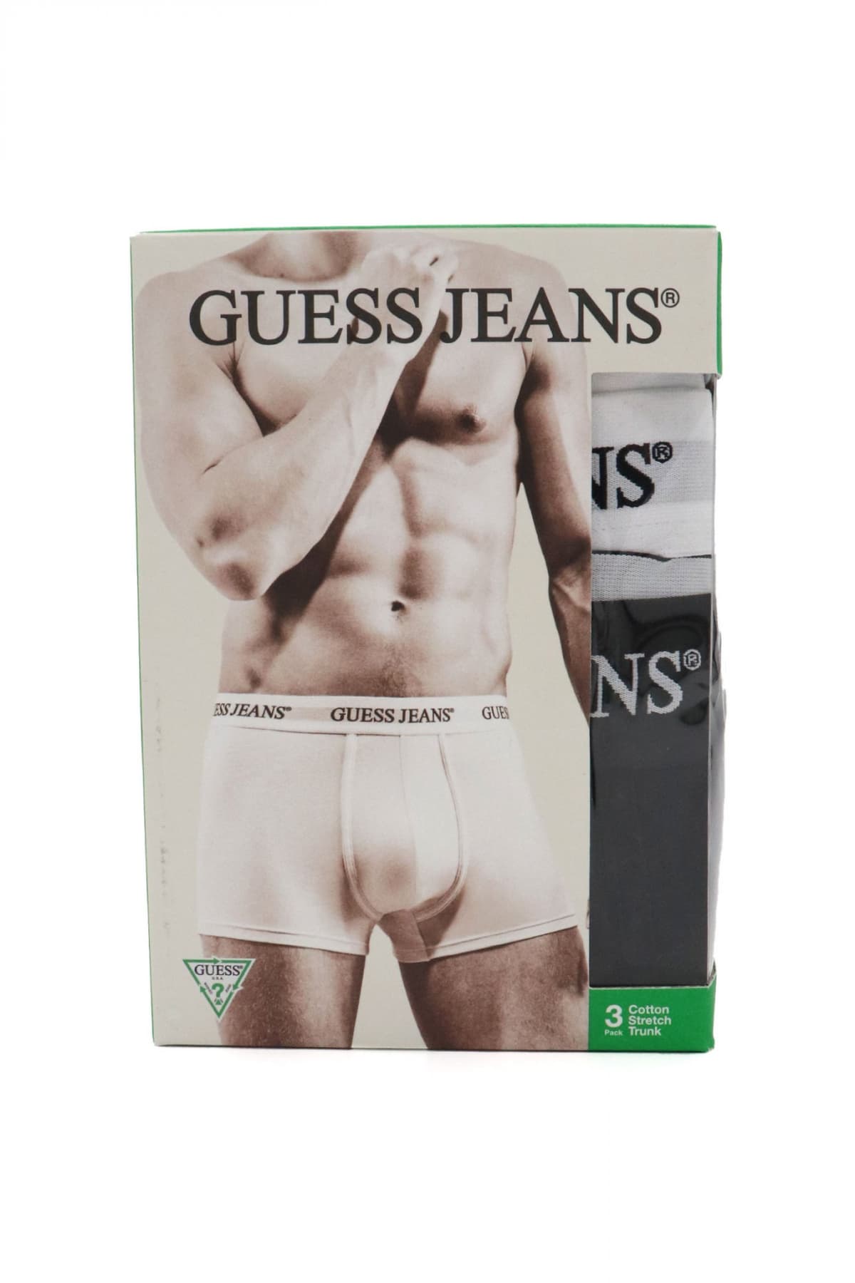 GUESS JEANS ΣΕΤ ΕΣΩΡΟΥΧΑ 3PACK COTTON STRETCH TRUNK ΜΑΥΡΟ-ΛΕΥΚΟ