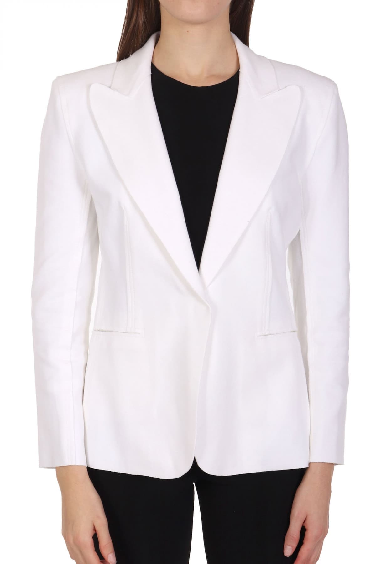 NORMA KAMALI ΣΑΚΑΚΙ CLASSIC DOUBLE BREASTED ΛΕΥΚΟ