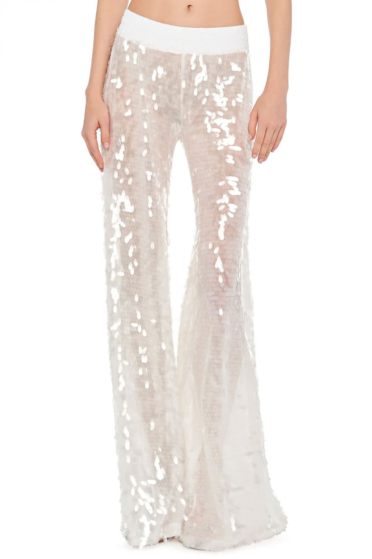 NORMA KAMALI ΠΑΝΤΕΛΟΝΙ BOYFRIEND ELEPHANT SWEATPANT ΠΑΓΙΕΤΑ ΛΕΥΚΟ