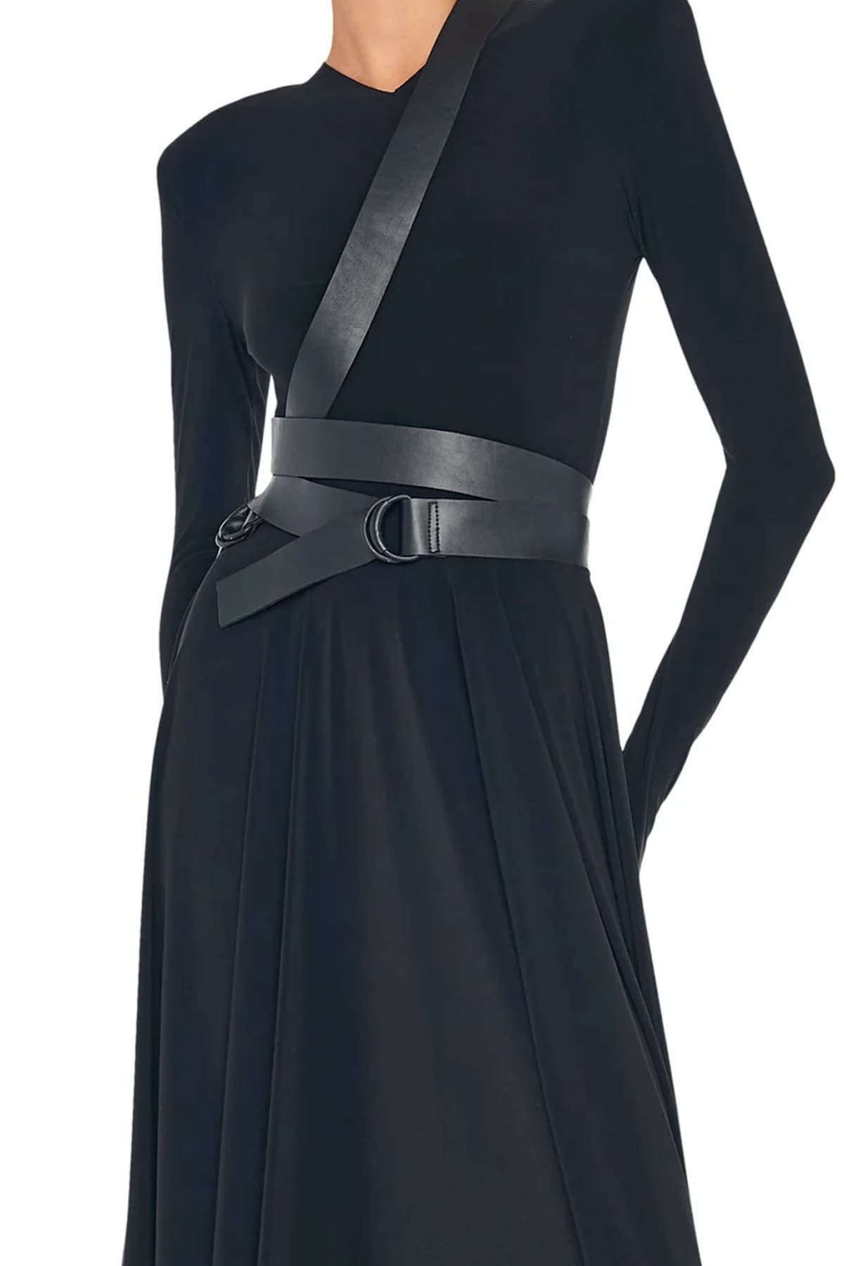 NORMA KAMALI ΖΩΝΗ MEDIUM BELT XL ΜΑΥΡΟ