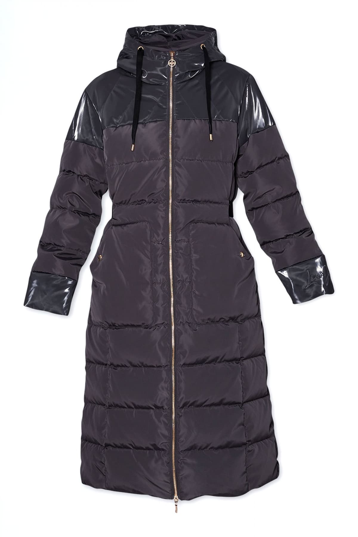 LIU-JO ΜΠΟΥΦΑΝ ΦΟΥΣΚΩΤΟ ΤΣΕΠΕΣ ΚΟΥΚΟΥΛΑ ΖΩΝΗ ΕΝΣΩΜΑΤΩΜΕΝΗ ΣΚΟΥΡΟ ΓΚΡΙ