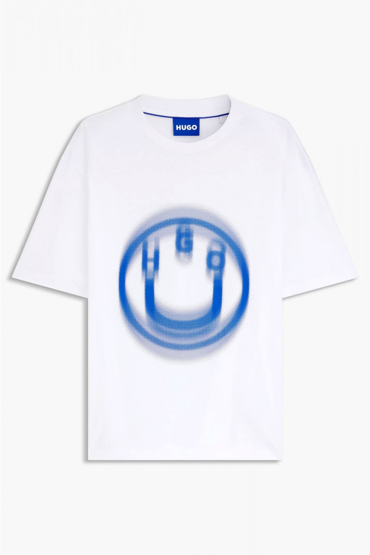 HUGO BLUE Τ-SHIRT NALAX ΛΕΥΚΟ