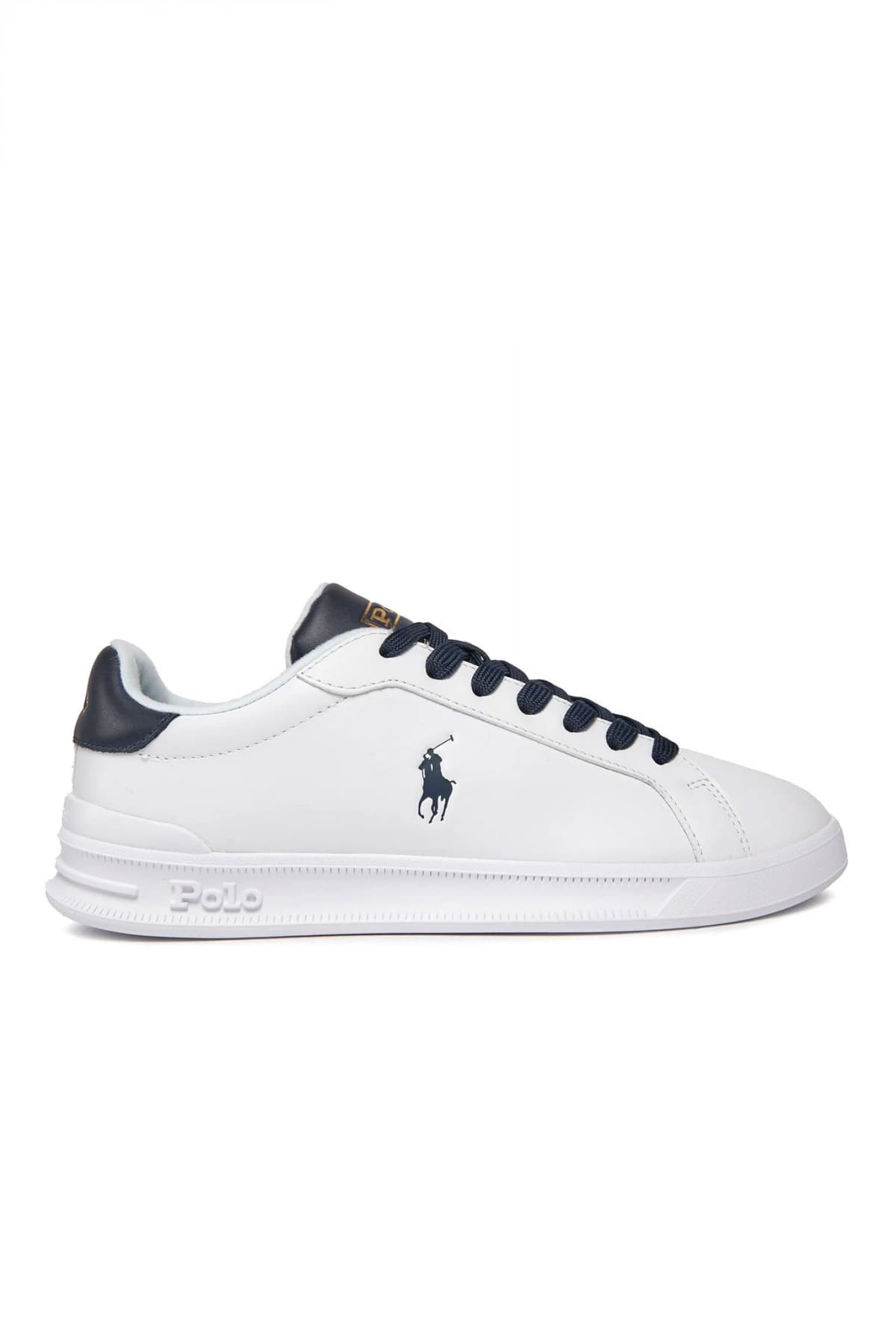 RALPH LAUREN ΠΑΠΟΥΤΣΙΑ SNEAKERS HRT CT II-SK-LTL MΠΛΕ ΛΕΠΤΟΜΕΡΕΙΕΣ LOGO ΛΕΥΚΟ