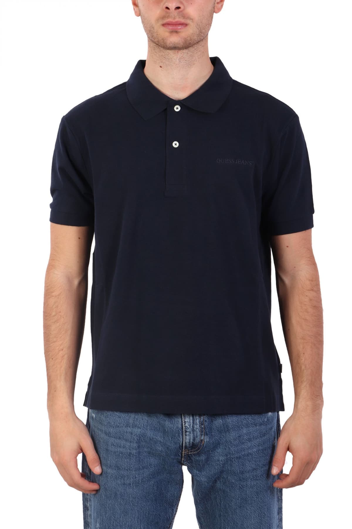 Men's Polo Shirts Guess Jeans Blue