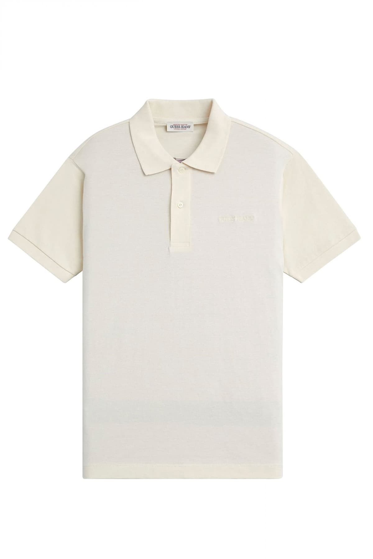 GUESS JEANS POLO LOGO ΕΚΡΟΥ