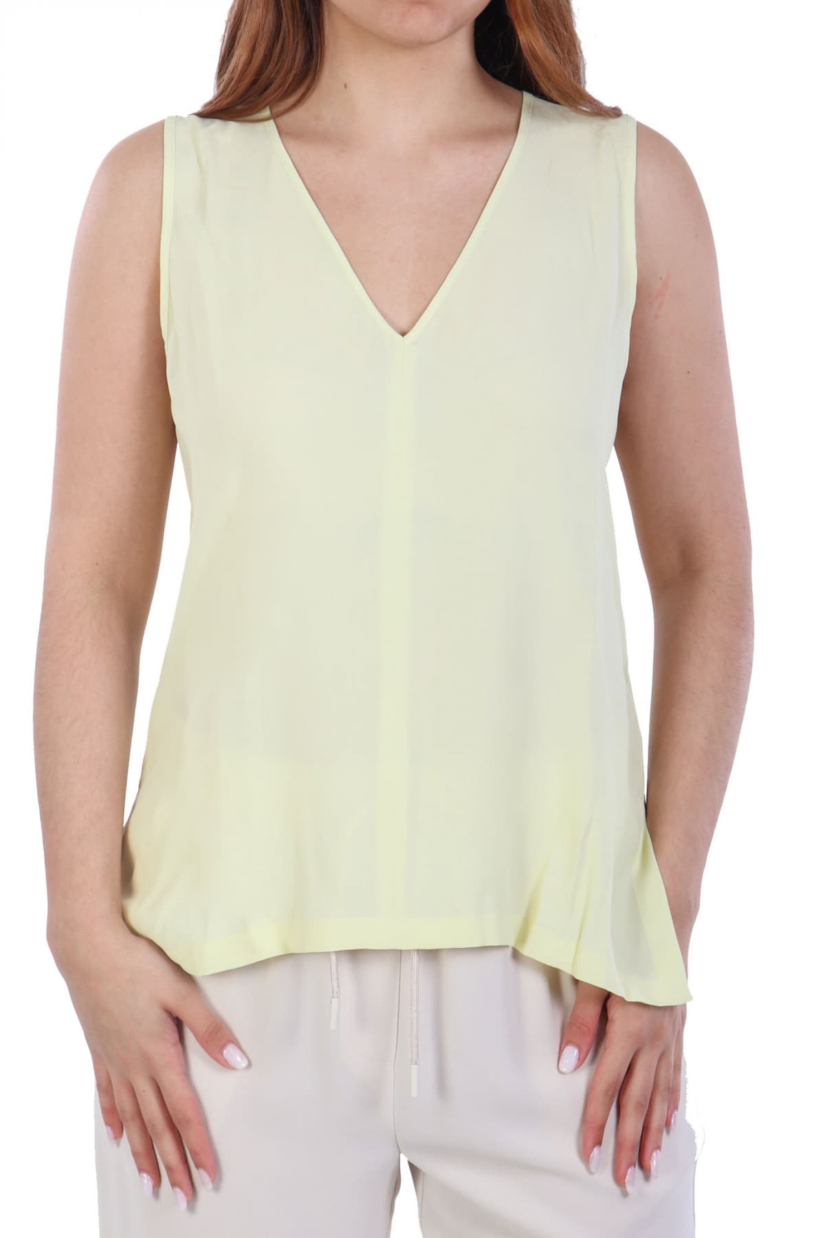 MARELLA EMME ΜΠΛΟΥΖΑ ΤΟΠ GINNICO V-NECK ΜΕΤΑΞΙ ΜΑΥΡΟ