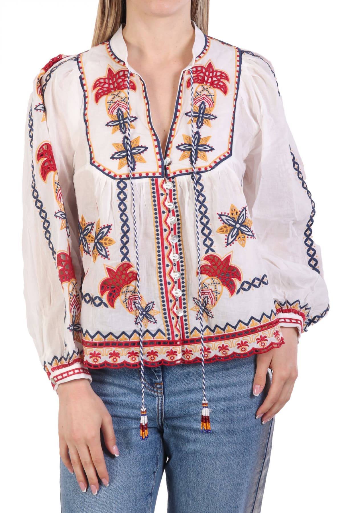 FARM RIO ΜΠΛΟΥΖΑ-ΠΟΥΚΑΜΙΣΟ MARYS TILES ΚΕΝΤΗΜΑ ΕΚΡΟΥ