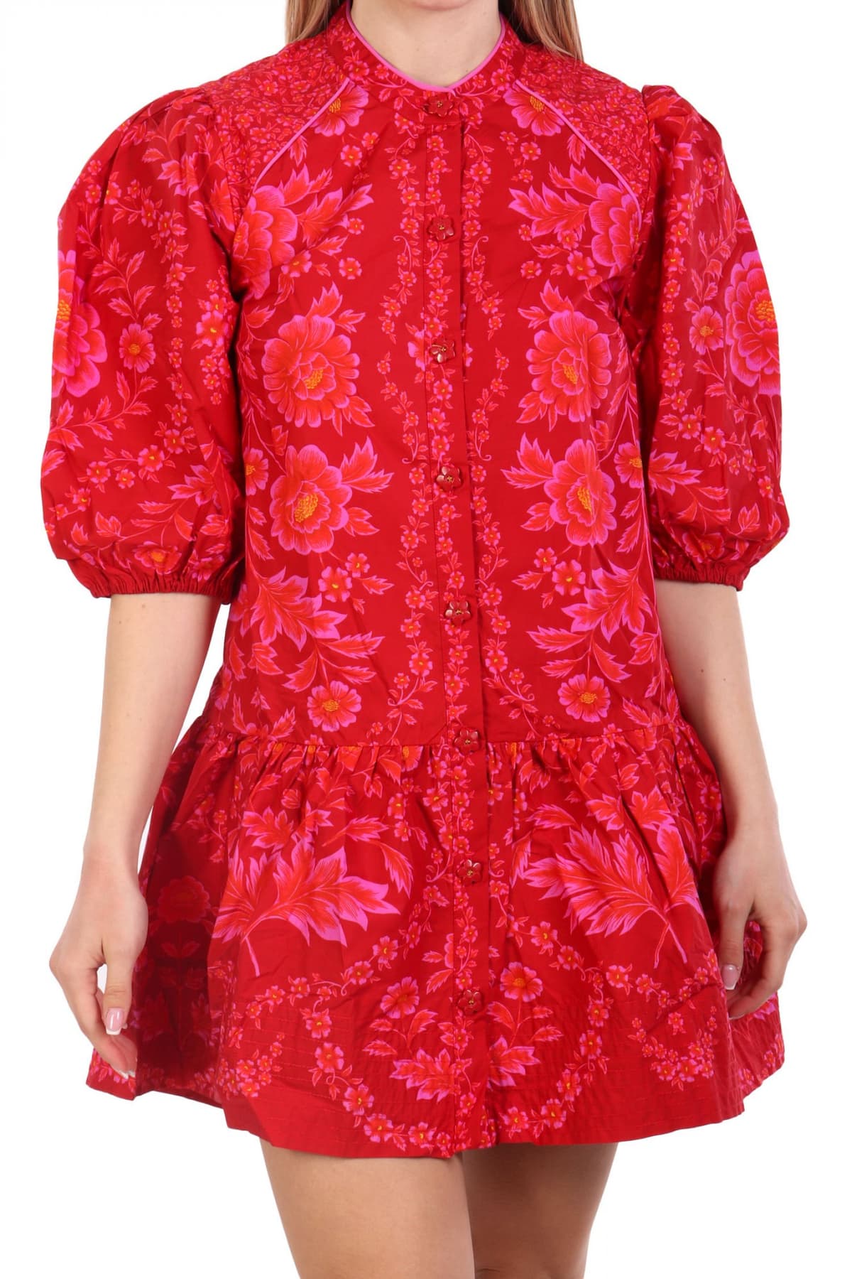 FARM RIO ΦΟΡΕΜΑ MINI OLIVIA FLORAL ΚΟΚΚΙΝΟ