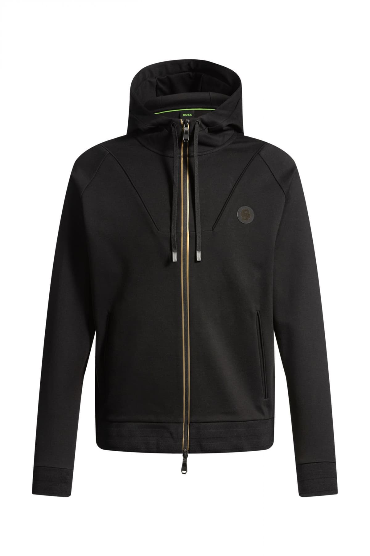 BOSS ATHLEISURE ΜΠΟΥΦΑΝ HOODIE JACKET REGULAR FIT SAGGY TL ΜΑΥΡΟ