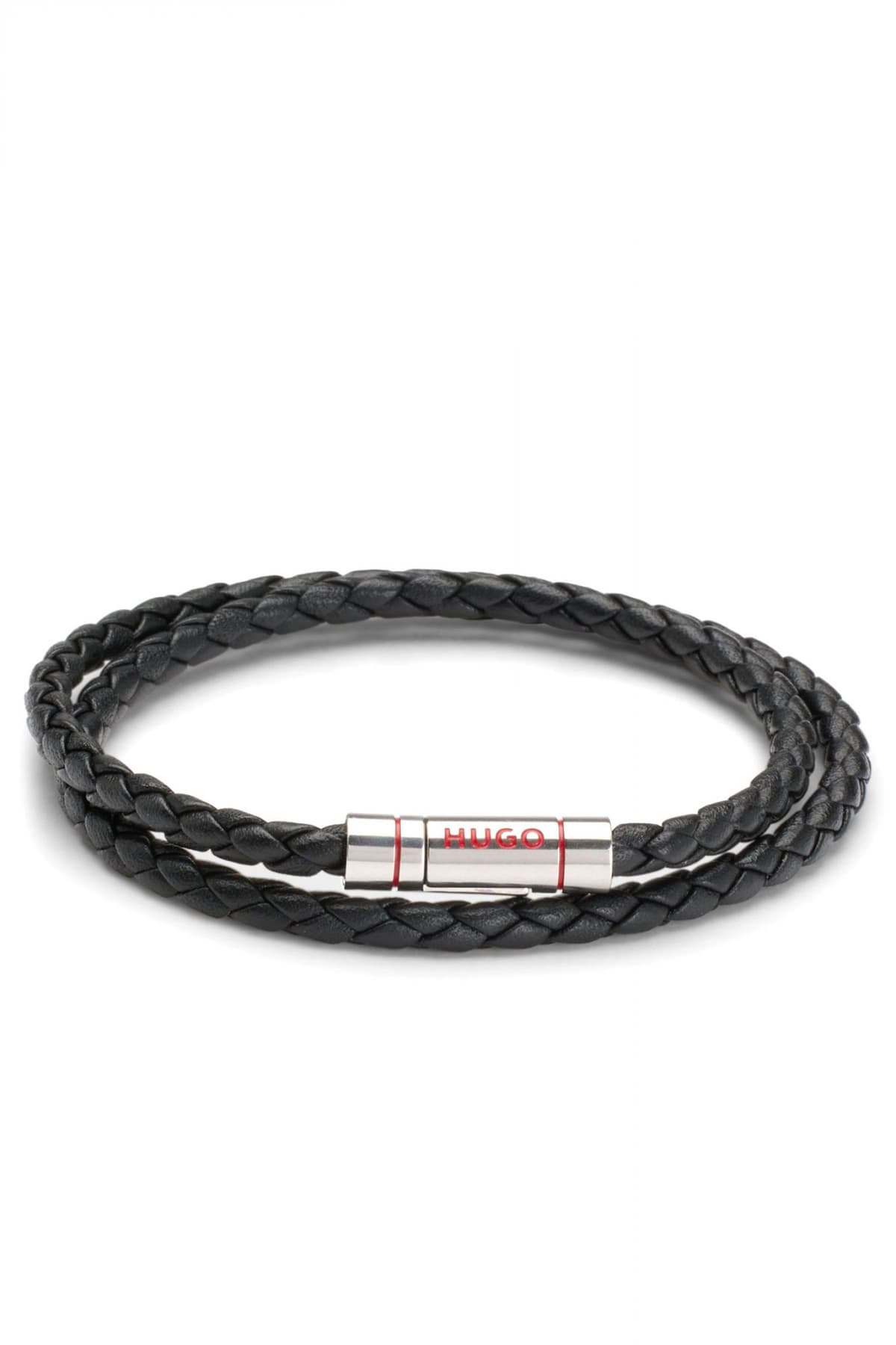 HUGO ΒΡΑΧΙΟΛΙ E-DOUBLEBRAID2-BRA ΜΑΥΡΟ-ΜΠΟΡΝΤΩ