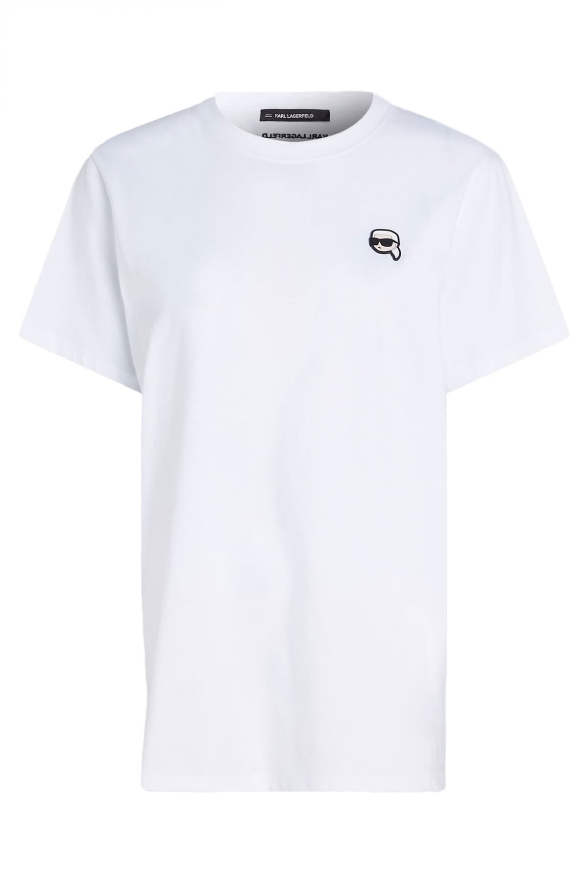 KARL LAGERFELD T-SHIRT IKON PATCH LOGO ΓΚΡΙ
