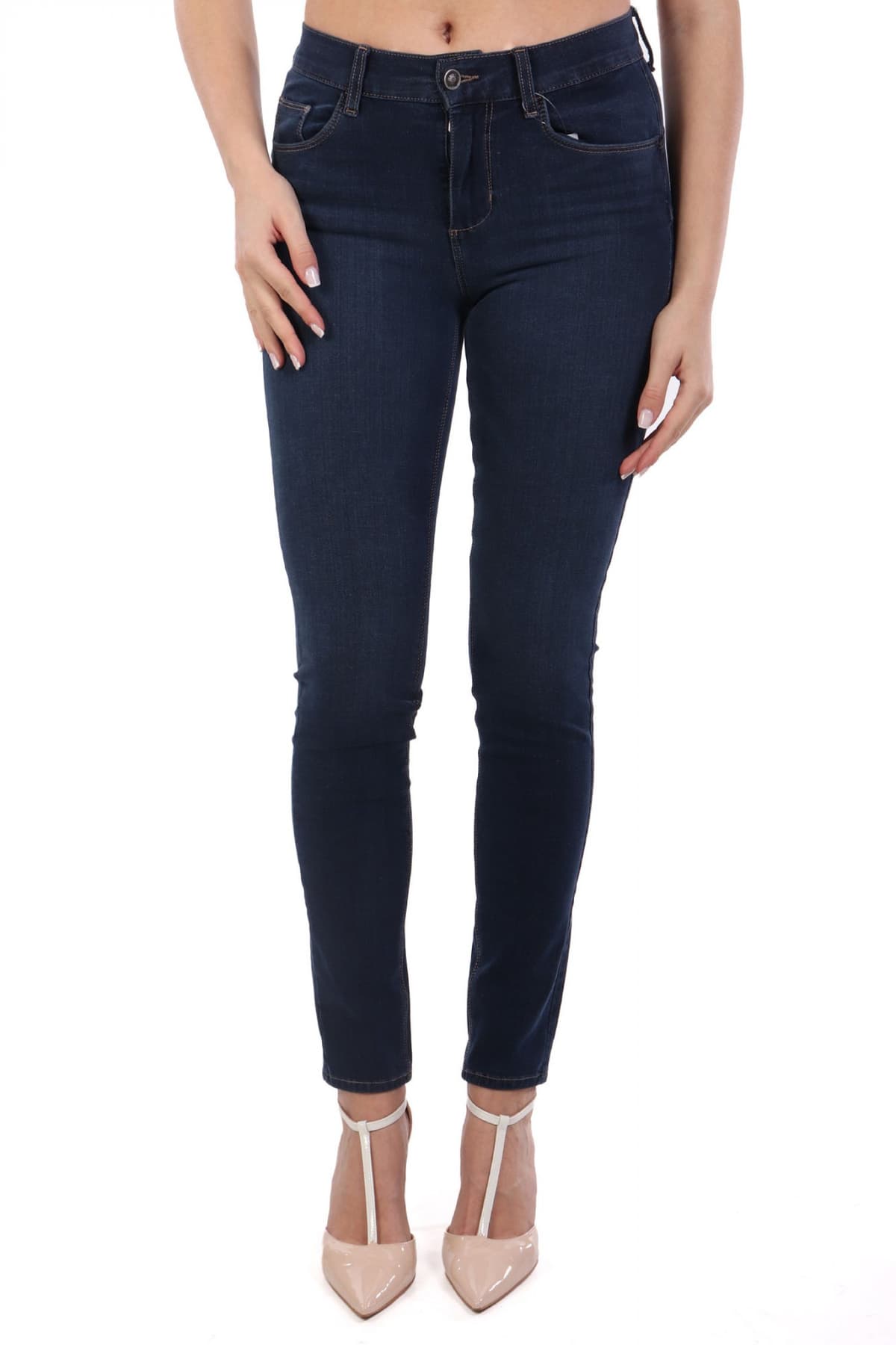 LIU-JO ΠΑΝΤΕΛΟΝΙ JEANS DIVINE HIGH WAIST ΣΚΟΥΡΟ ΜΠΛΕ