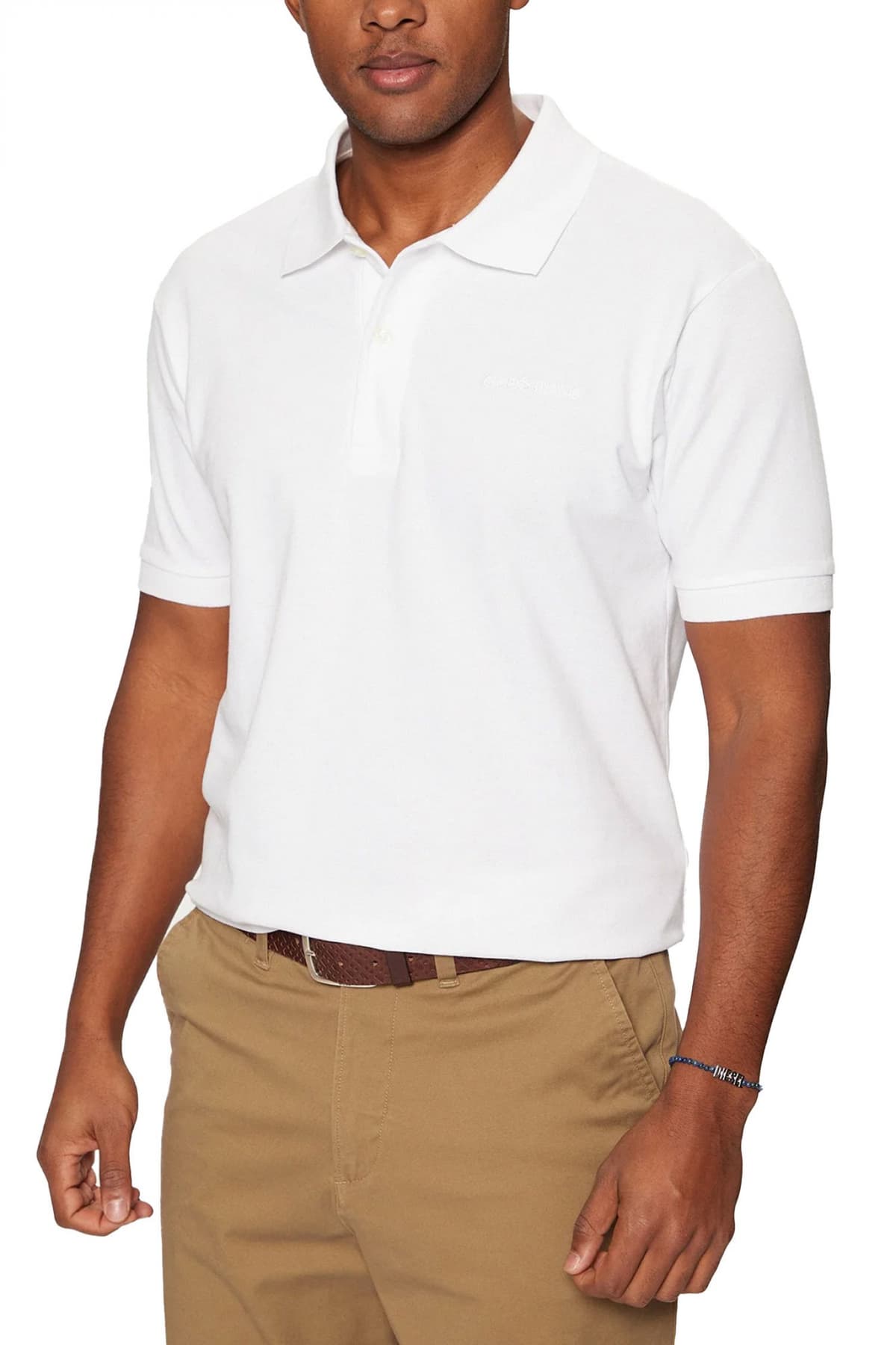 GUESS JEANS POLO LOGO ΕΚΡΟΥ