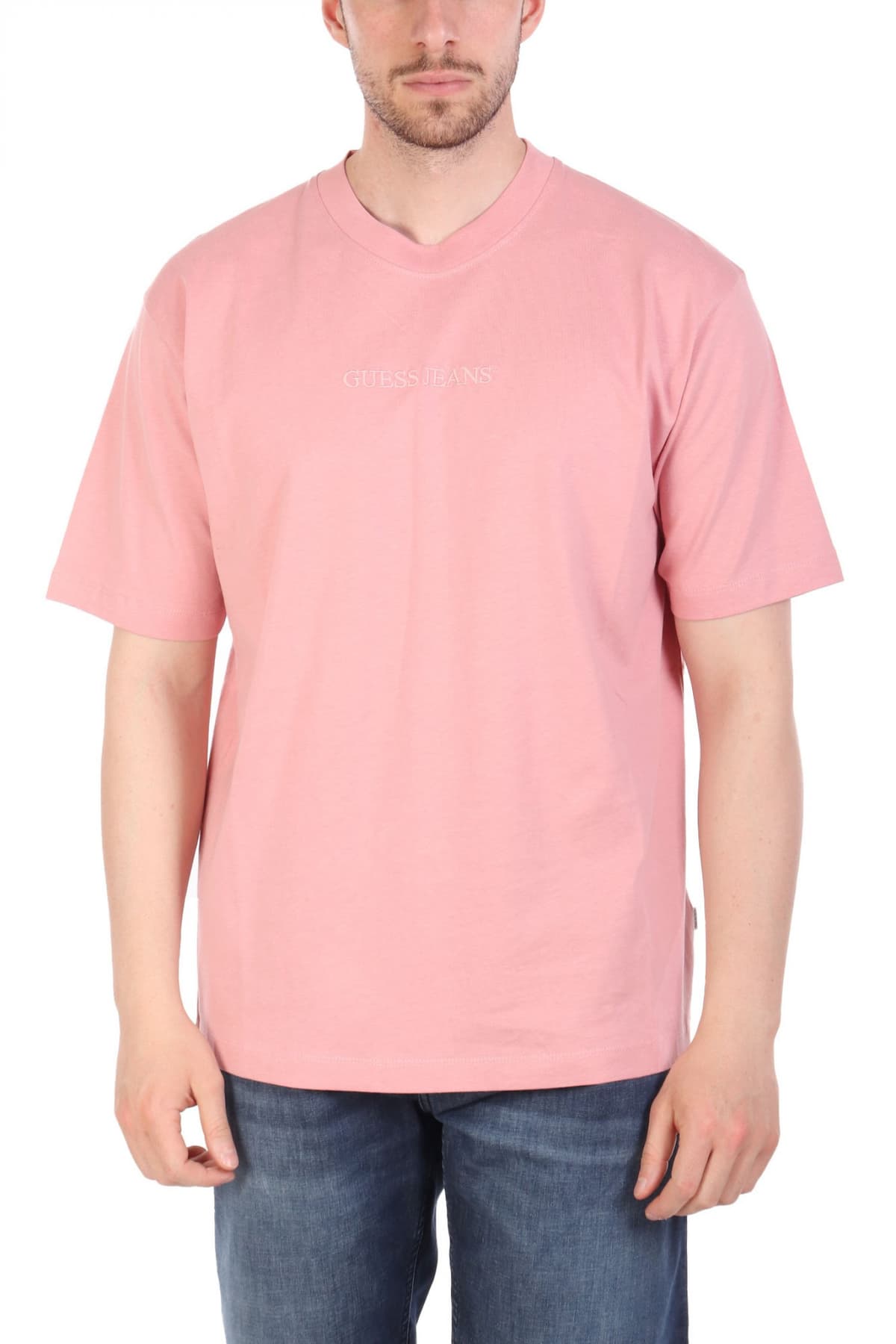 GUESS JEANS T-SHIRT CREWNECK OVERSIZED FIT LOGO ΣΟΜΟΝ