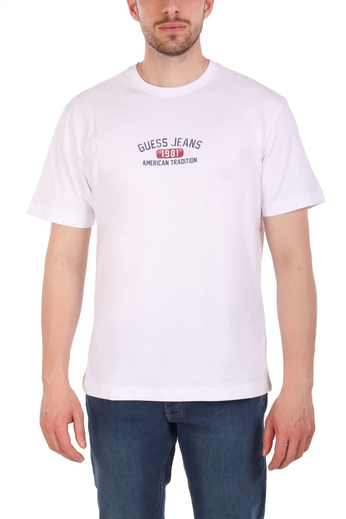 Men's T-Shirts Guess Jeans White