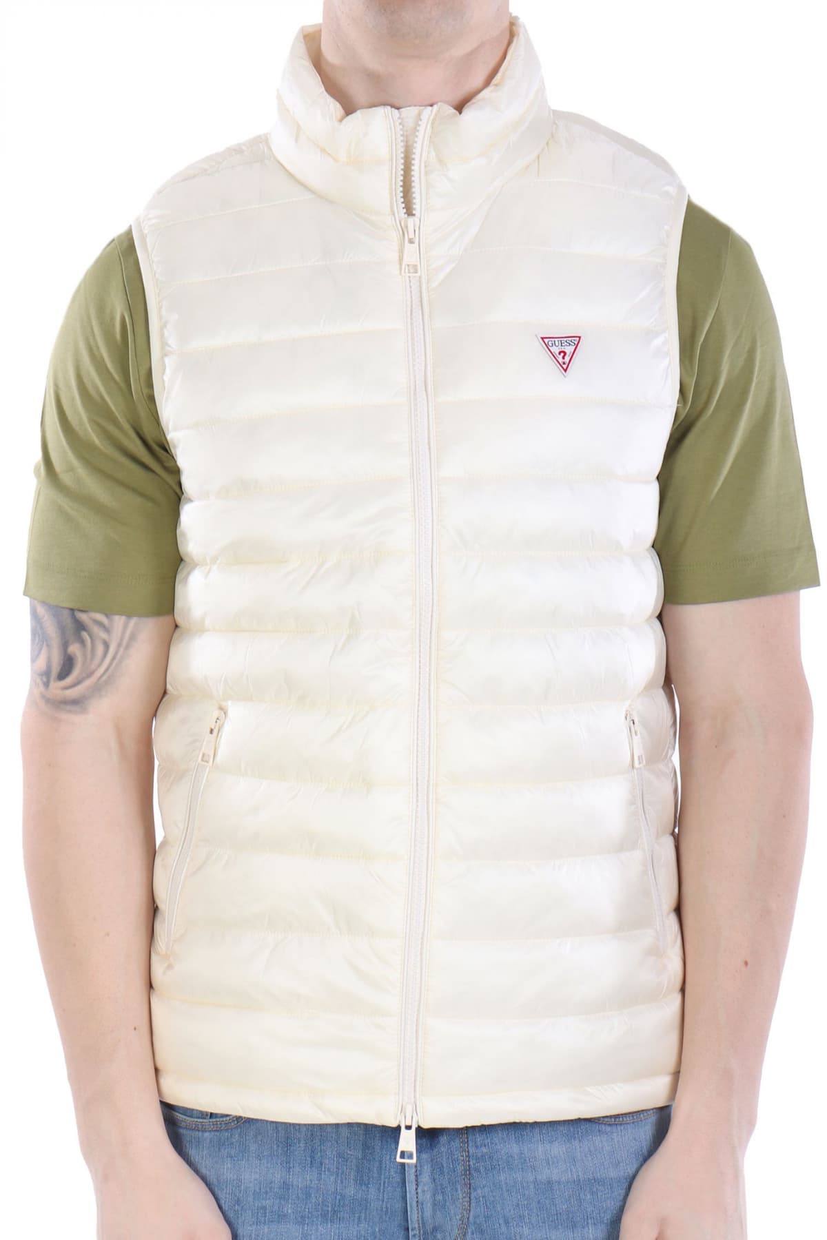 Men's Vests Guess Jeans Ecru