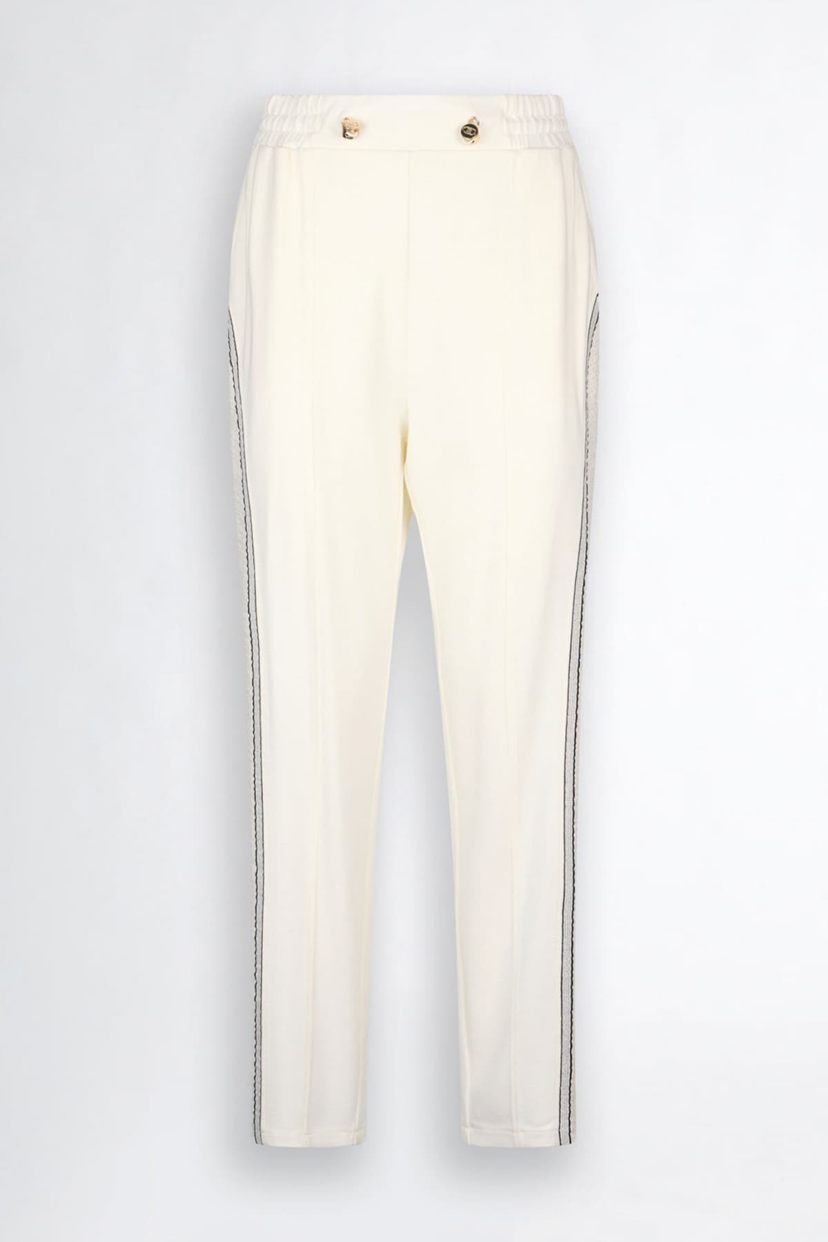 LIU JO ΠΑΝΤΕΛΟΝΙ JERSEY ΡΙΓΑ ΠΛΑΙ ΕΚΡΟΥ