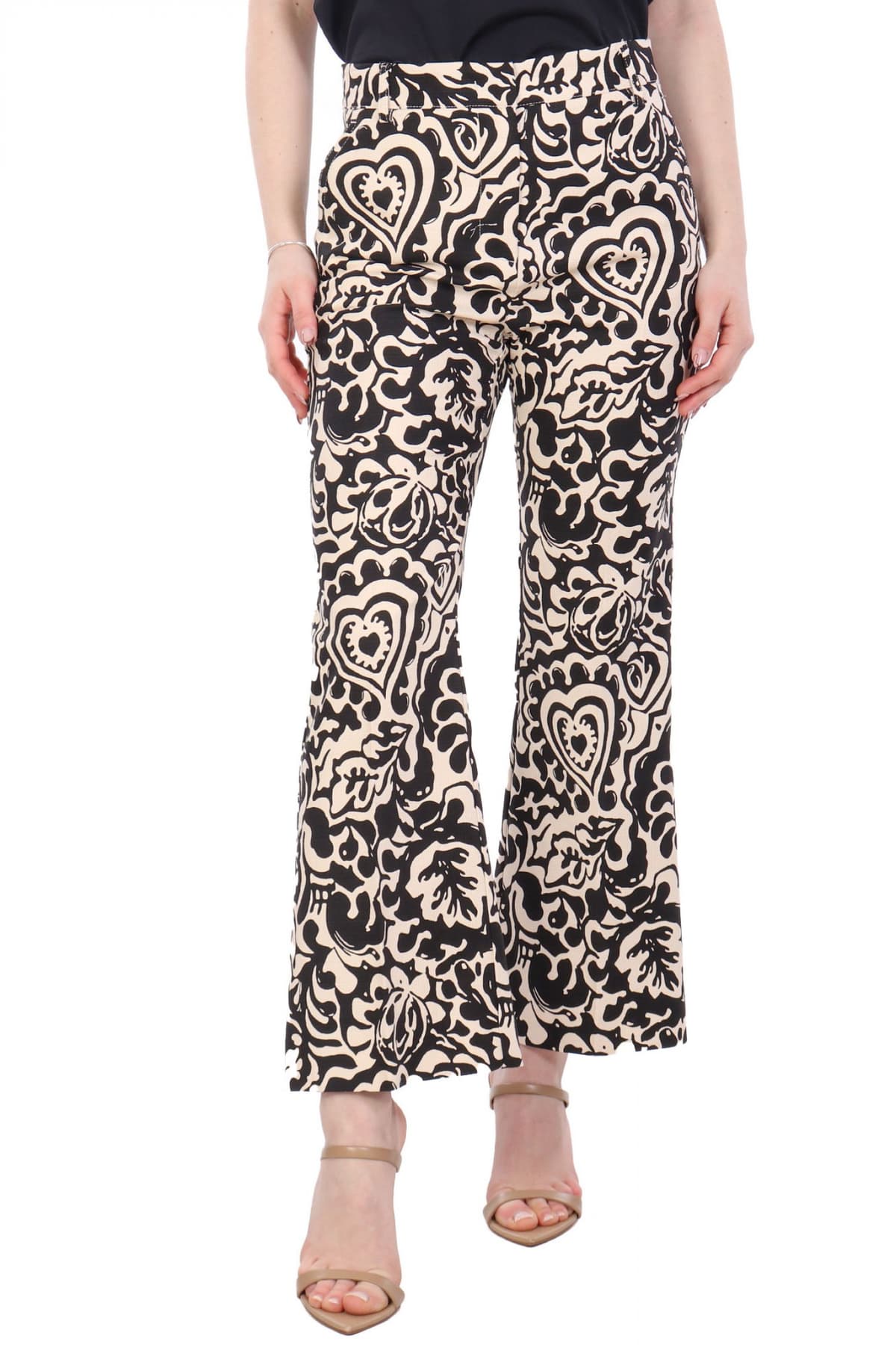 MAX MARA WEEKEND ΠΑΝΤΕΛΟΝΙ CHINO CADMIO ΕΜΠΡΙΜΕ ΕΚΡΟΥ-ΜΑΥΡΟ