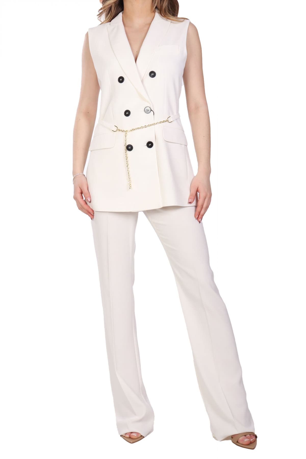 MARELLA EMME ΣΕΤ ΠΑΝΤΕΛΟΝΙ-ΣΑΚΑΚΙ ΑΜΑΝΙΚΟ ELLISSE ΑΠΟΣΠΩΜΕΝΗ ΖΩΝΗ ΕΚΡΟΥ