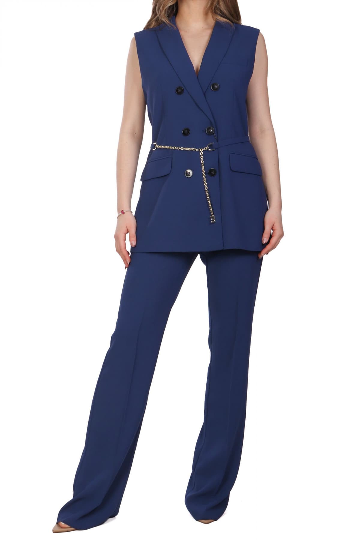 MARELLA EMME ΣΕΤ ΠΑΝΤΕΛΟΝΙ-ΣΑΚΑΚΙ ΑΜΑΝΙΚΟ ELLISSE ΑΠΟΣΠΩΜΕΝΗ ΖΩΝΗ ΕΚΡΟΥ