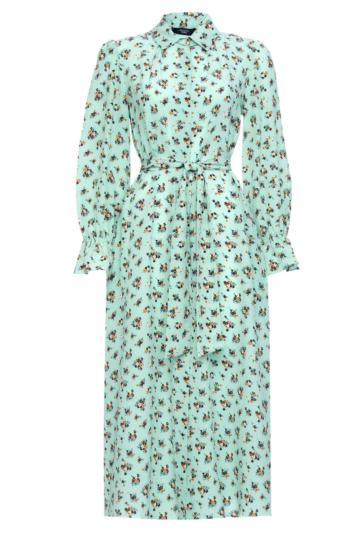 MAX MARA WEEKEND ΦΟΡΕΜΑ MIDI TAFFY FLORAL ΜΕΤΑΞΙ ΑΠΟΣΠΩΜΕΝΗ ΖΩΝΗ ΒΕΡΑΜΑΝ