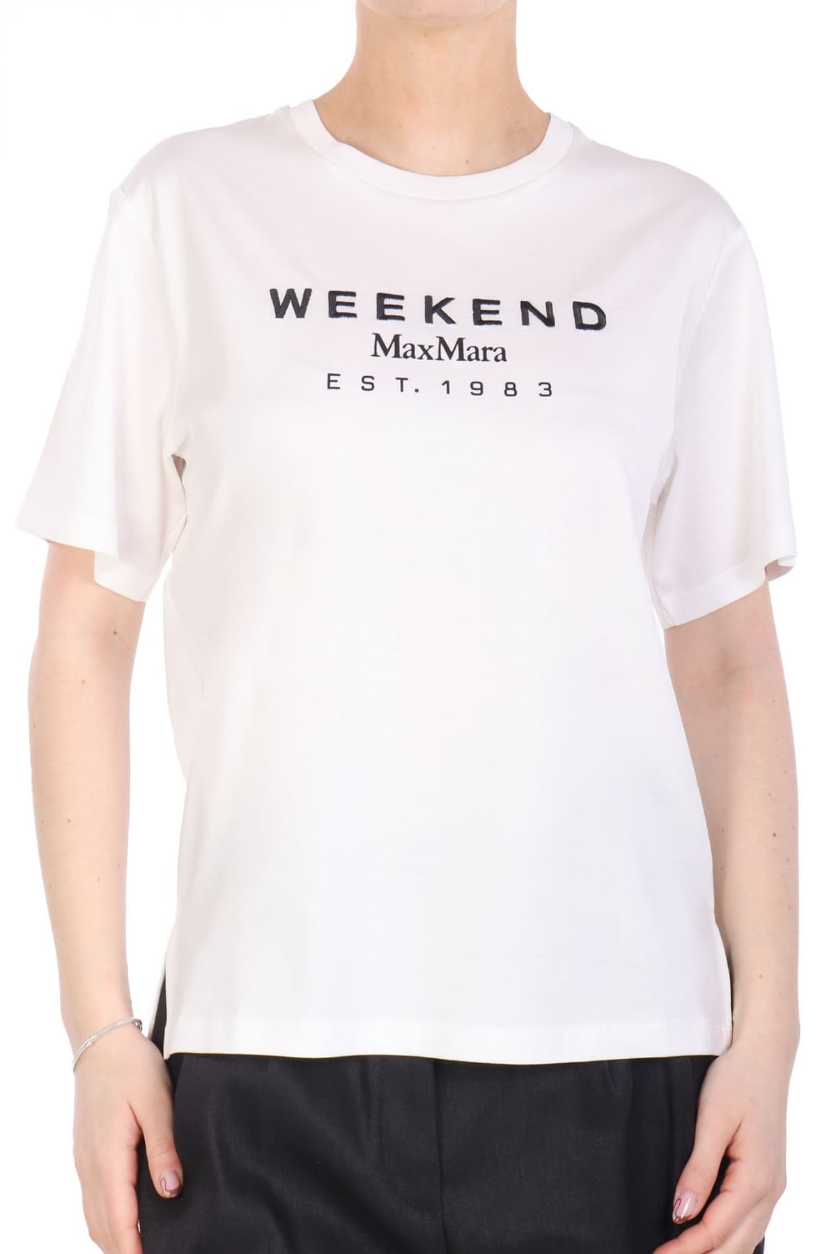 MAX MARA WEEKEND T-SHIRT CABINA LOGO ΛΕΥΚΟ