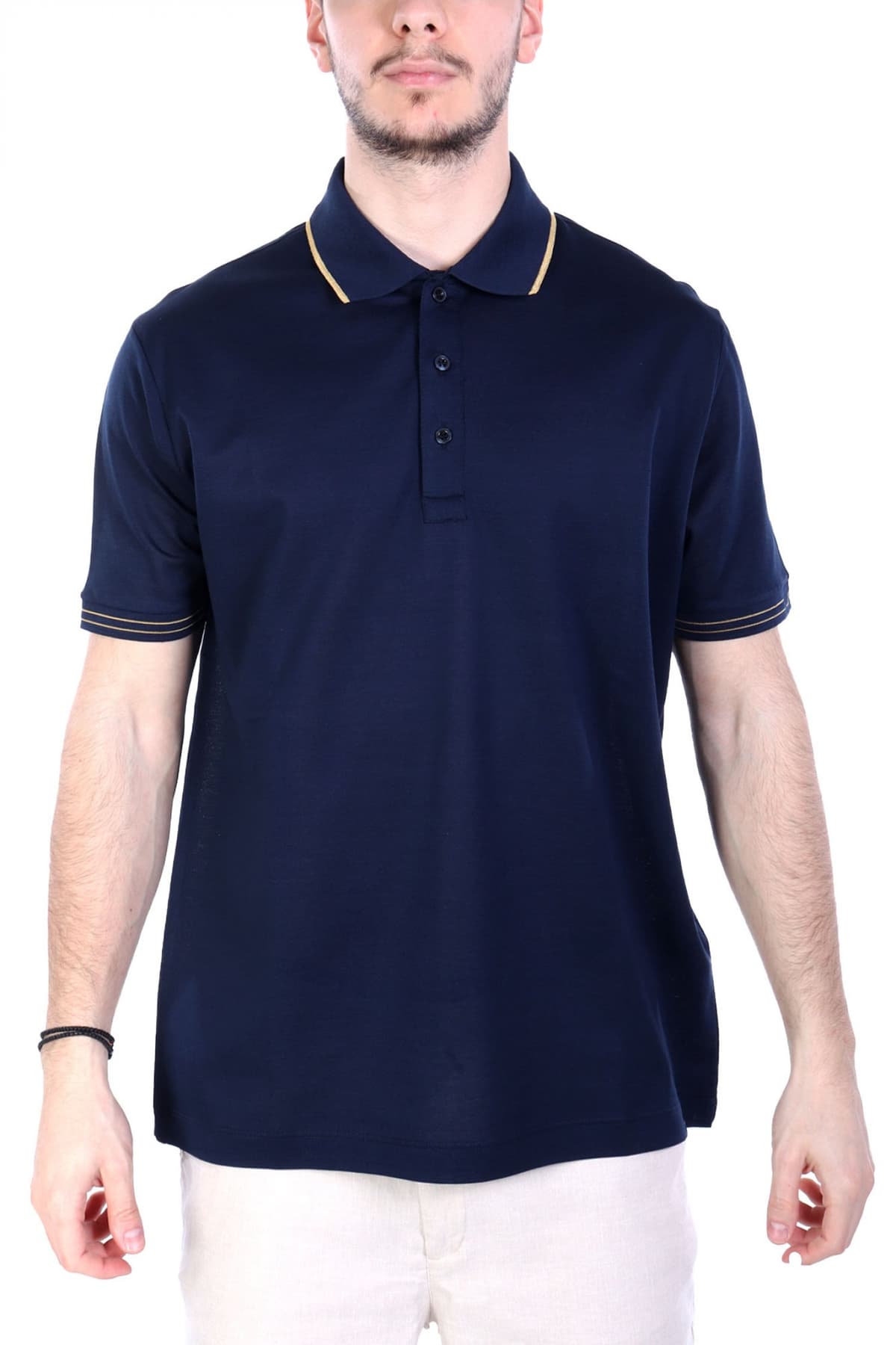 PAUL&SHARK POLO ΡΙΓΑ ΓΙΑΚΑΣ ΛΕΥΚΟ-ΧΡΥΣΟ