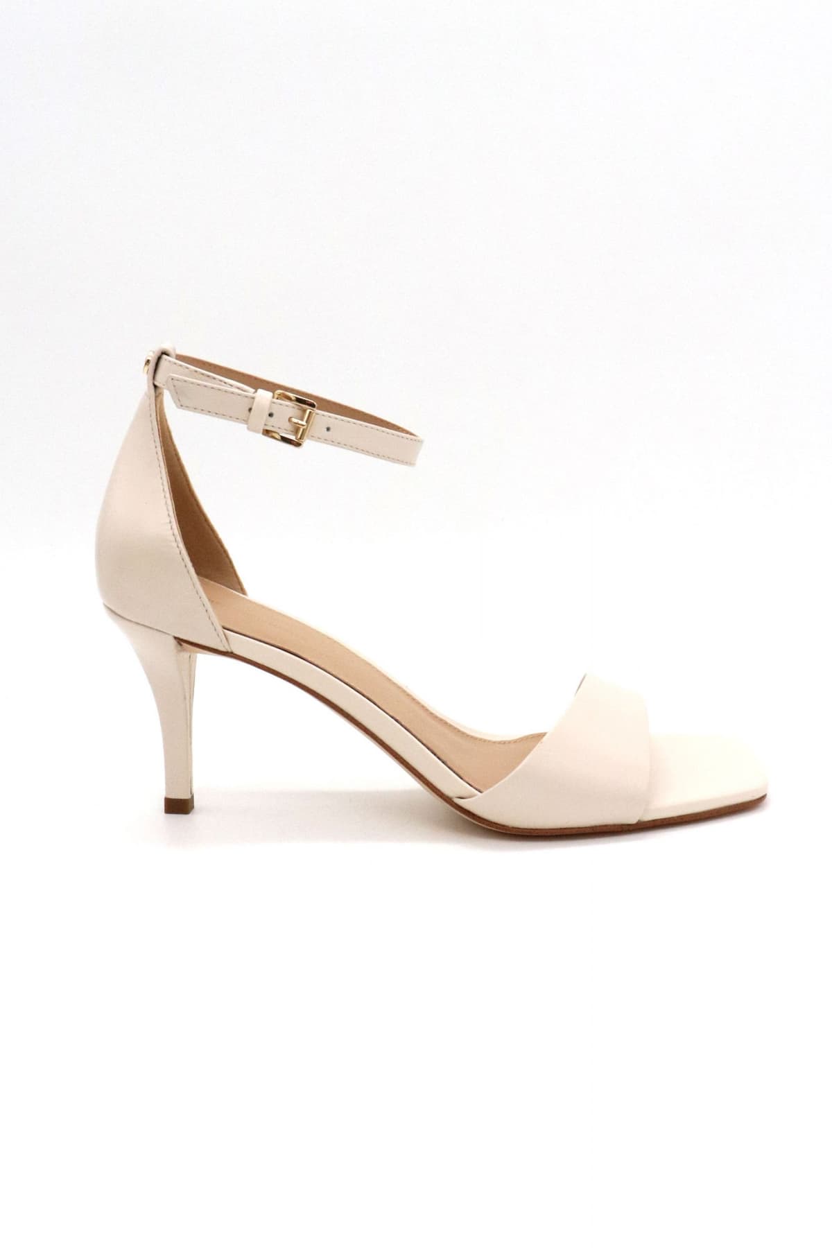 MICHAEL KORS ΠΑΠΟΥΤΣΙΑ ΠΕΔΙΛΑ JAIDA HEELED SANDAL LOGO ΚΡΕΜ