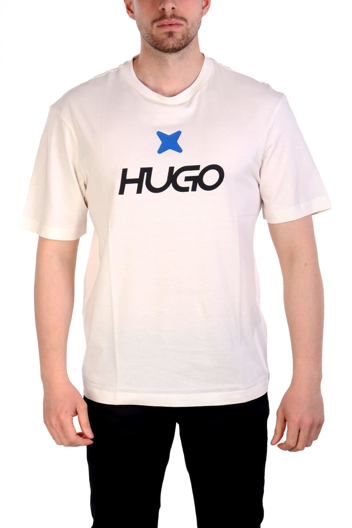 HUGO BLUE T-SHIRT NEWROMI ΛΕΥΚΟ