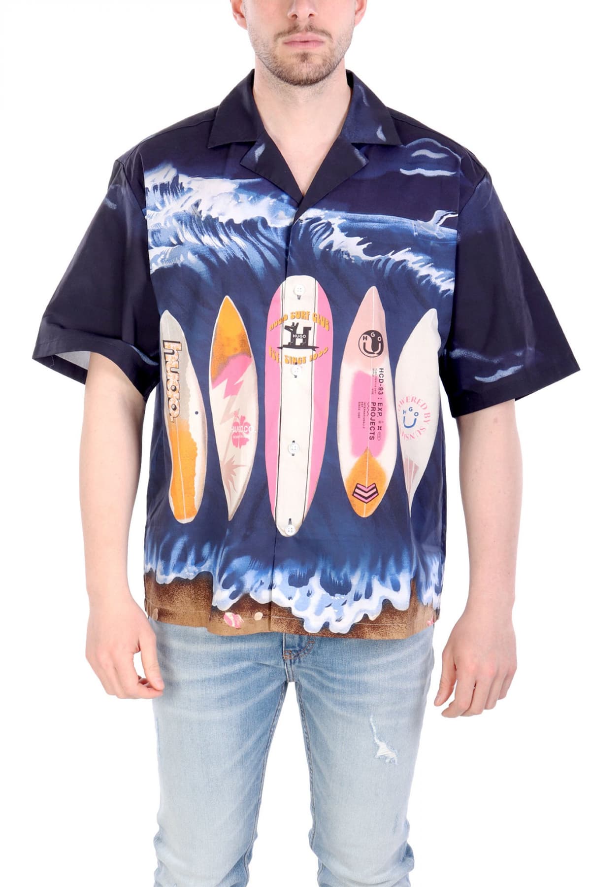 HUGO BLUE ΠΟΥΚΑΜΙΣΟ ELIGINO ΜΠΛΕ