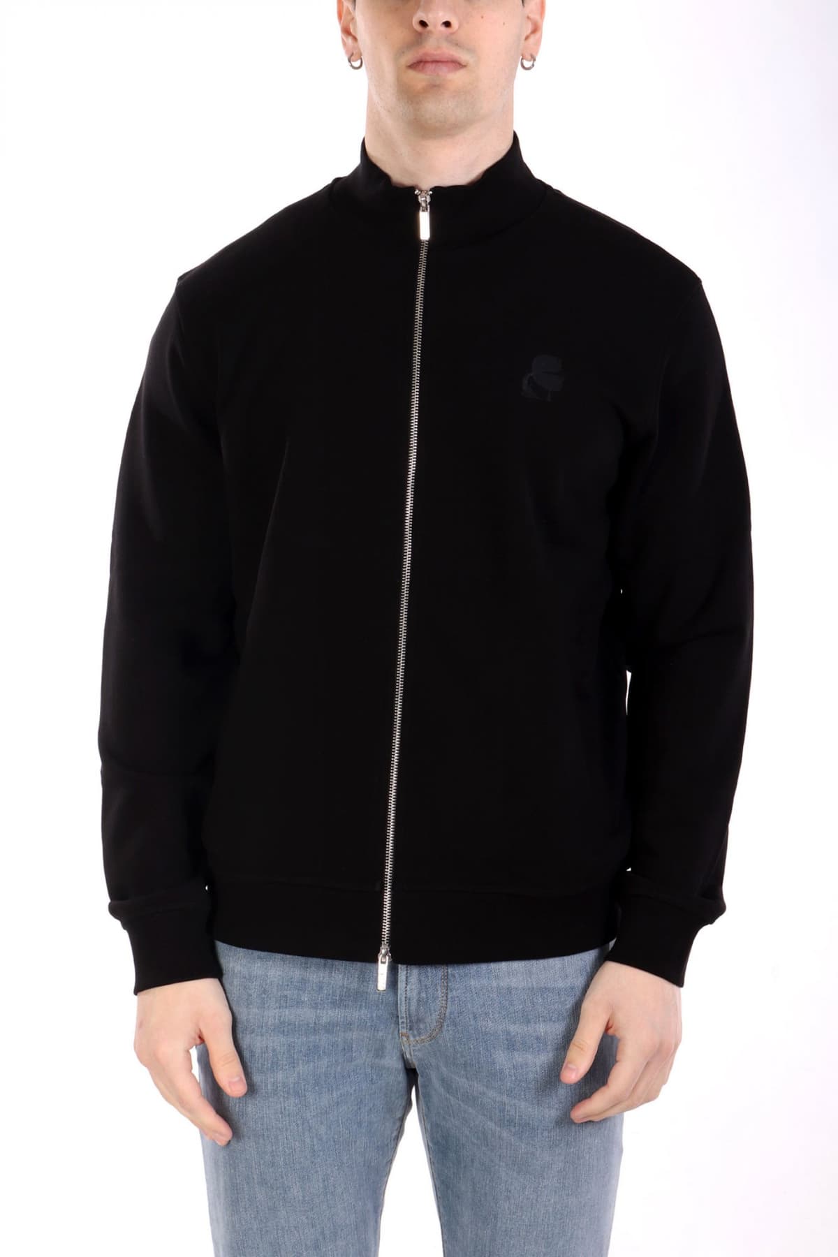 KARL LAGERFELD ΦΟΥΤΕΡ FULLZIP LOGO ΜΑΥΡΟ