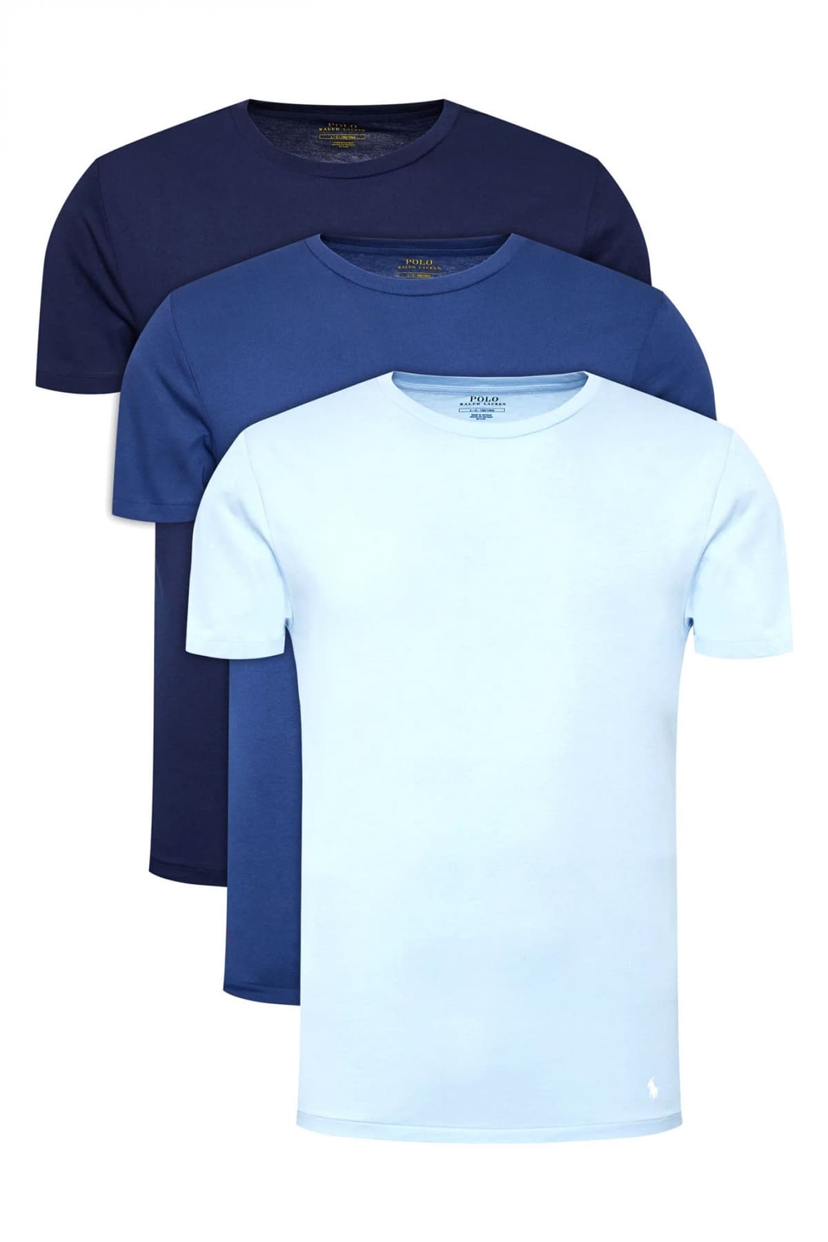 RALPH LAUREN UNDERWEAR ΕΣΩΡΟΥΧΟ ΣΕΤ 3PACK T-SHIRT COTTON CREWS ΜΠΛΕ-ΣΙΕΛ