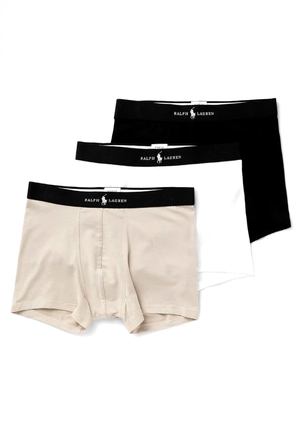 RALPH LAUREN UNDERWEAR ΕΣΩΡΟΥΧΟ ΣΕΤ 3PACK STRETCH COTTON TRUNK ΜΠΕΖ-ΛΕΥΚΟ-ΜΑΥΡΟ