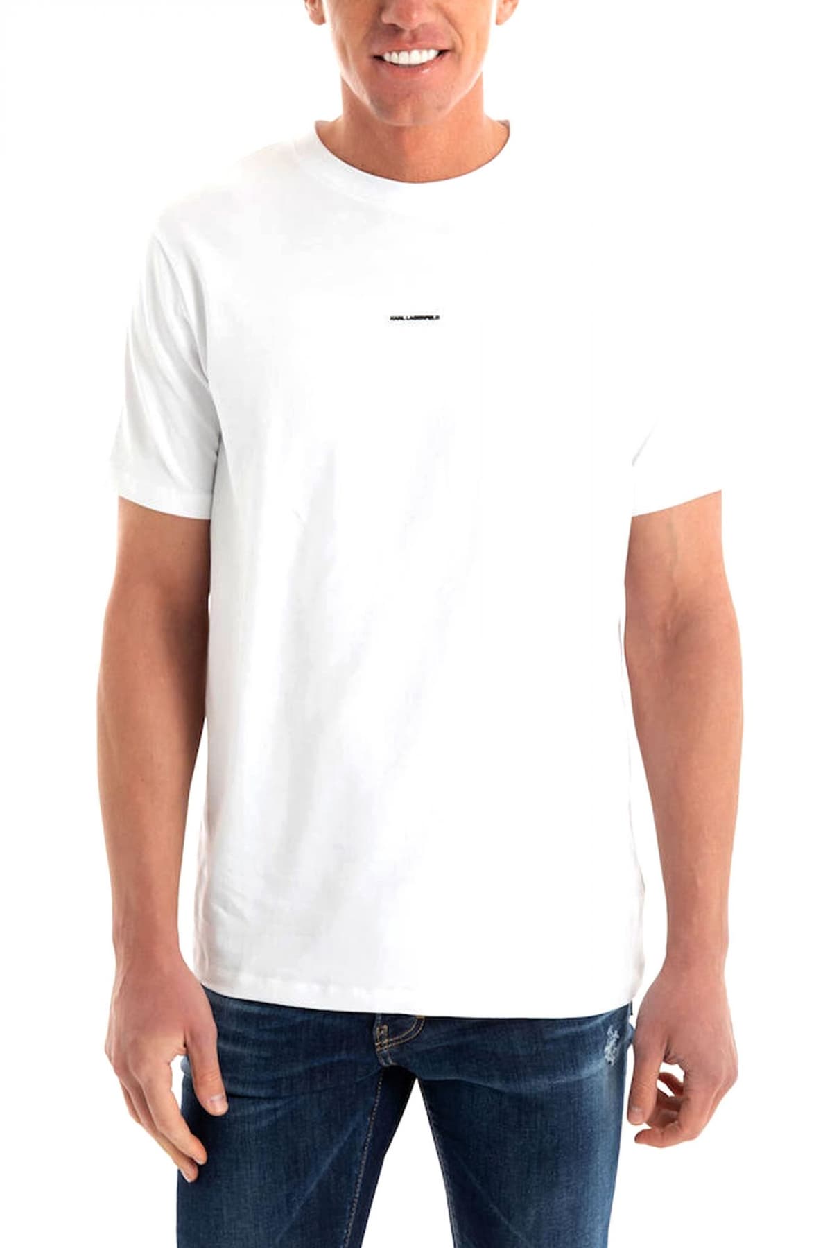 KARL LAGERFELD T-SHIRT LOGO ΜΑΥΡΟ