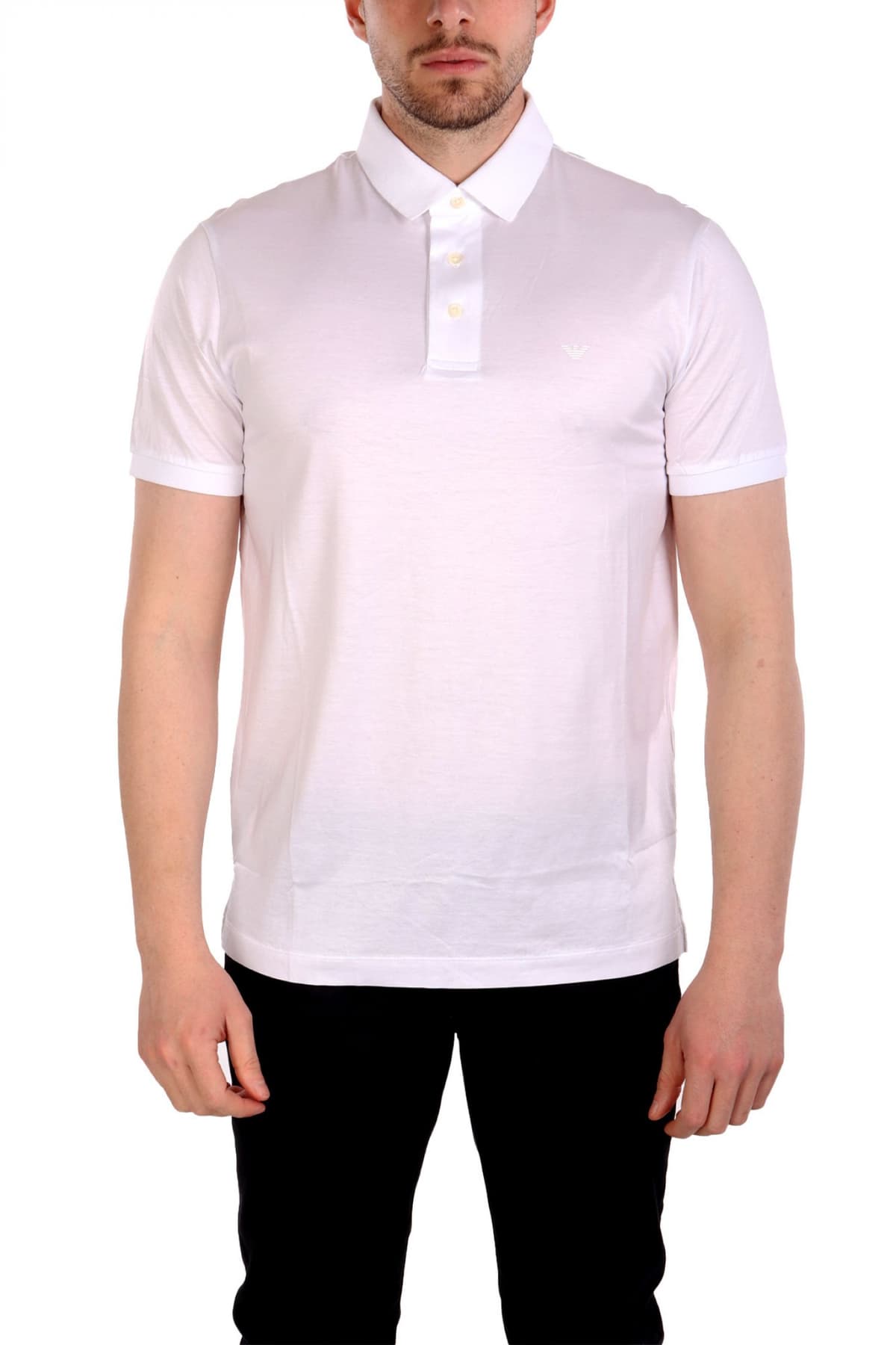 EMPORIO ARMANI POLO LOGO ΜΠΛΕ