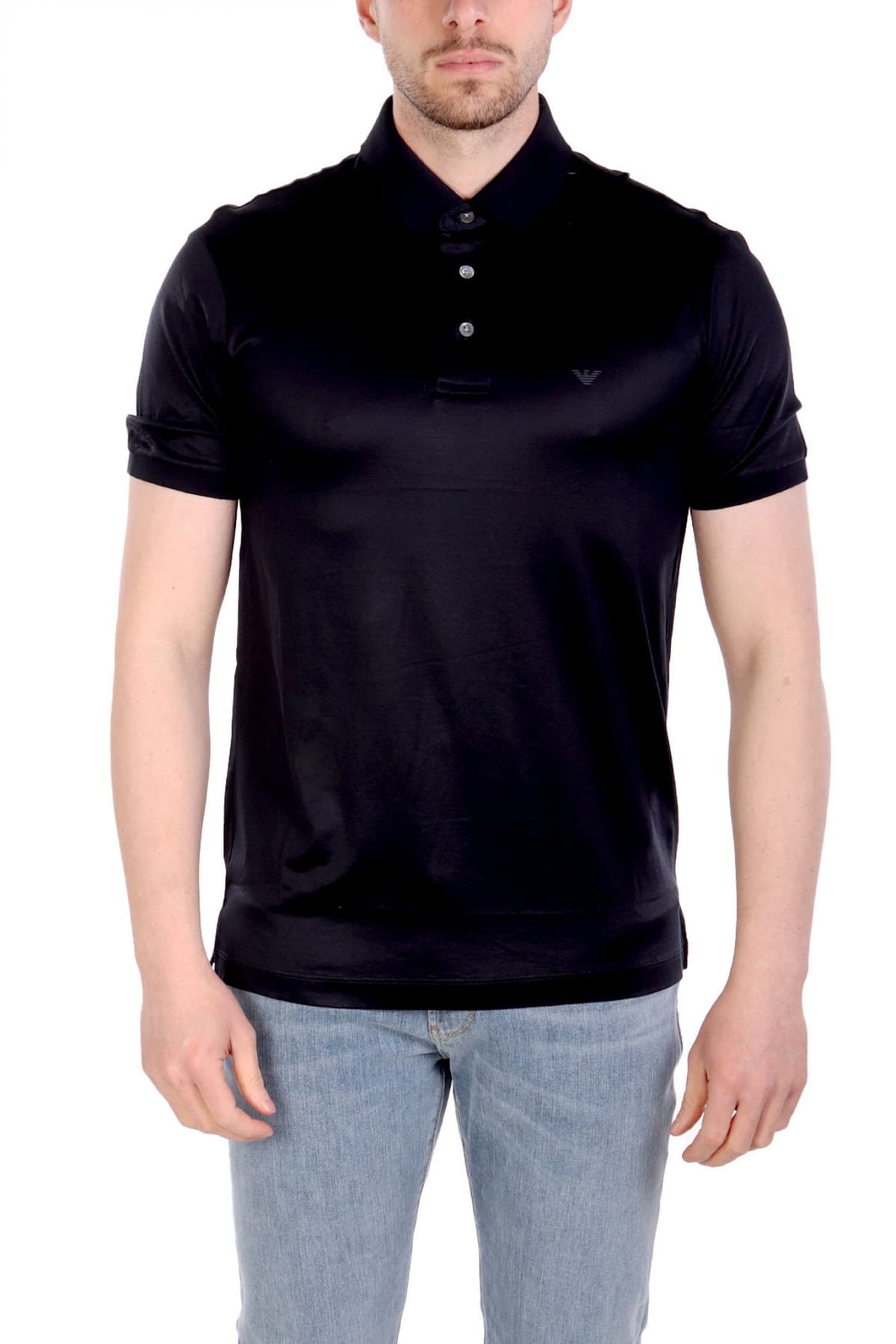 EMPORIO ARMANI POLO LOGO ΜΠΛΕ