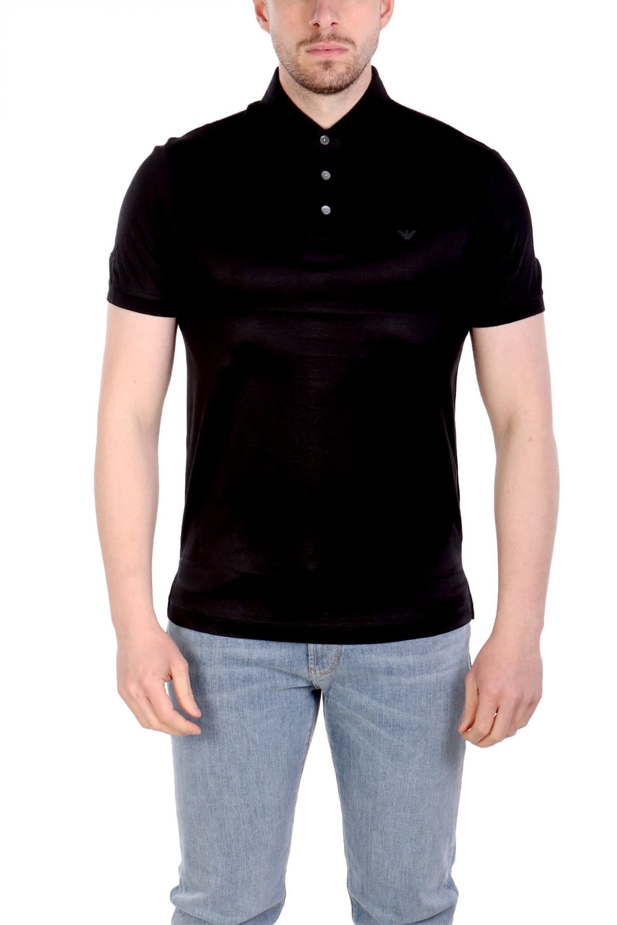 EMPORIO ARMANI POLO LOGO ΜΠΛΕ