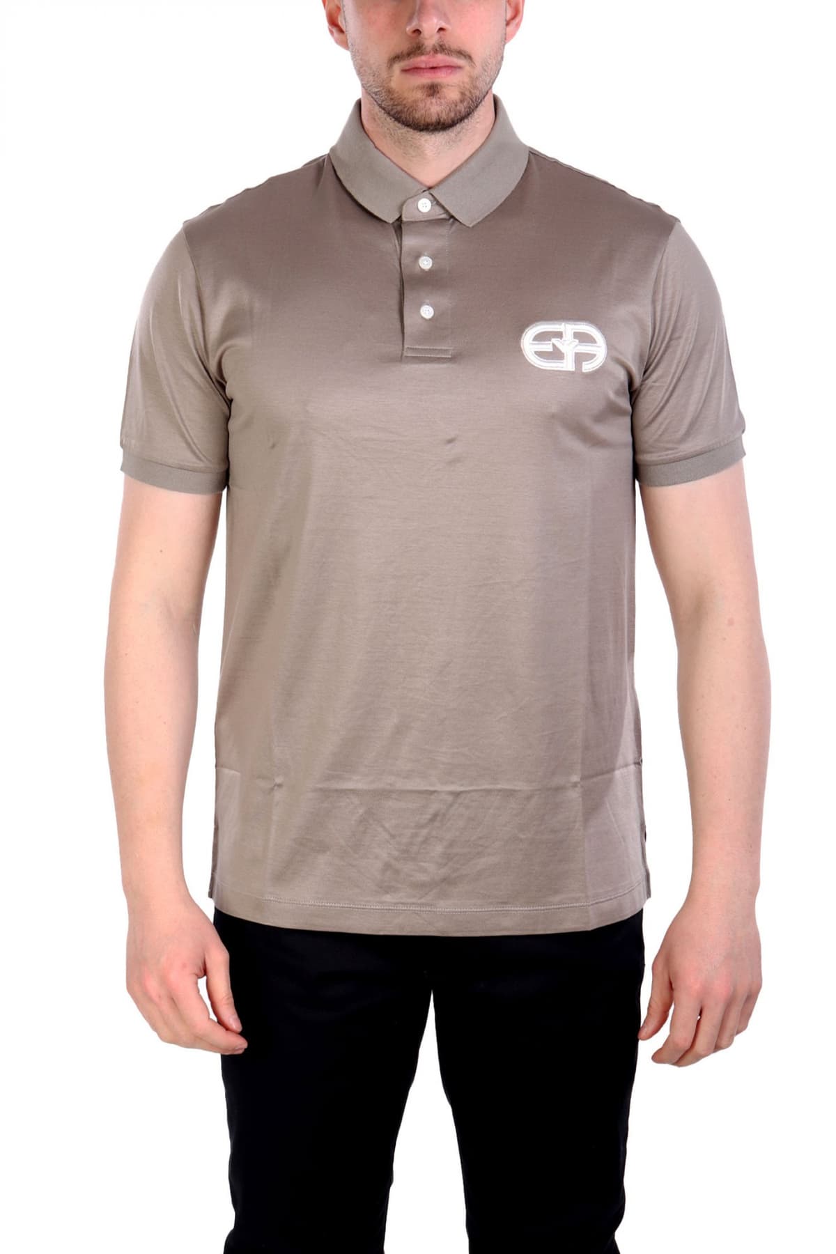EMPORIO ARMANI POLO LOGO ΜΠΛΕ