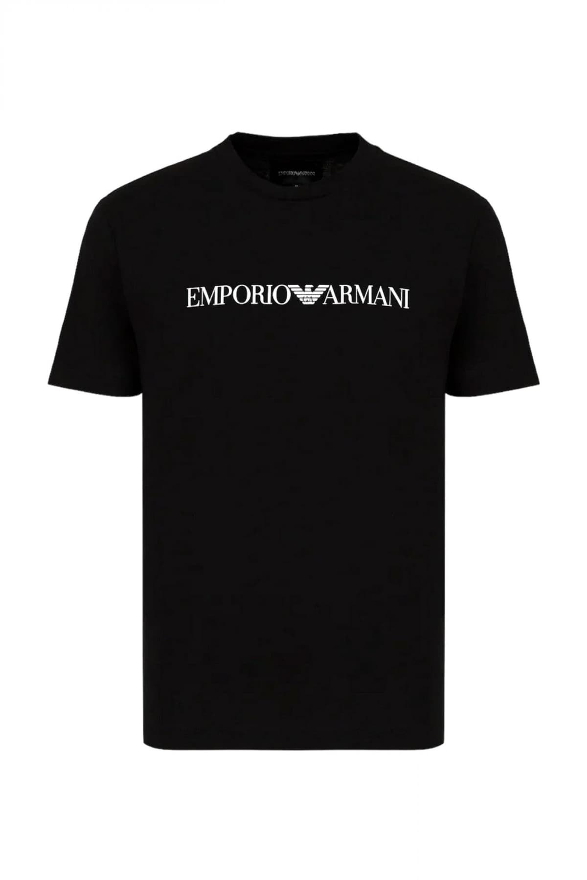 EMPORIO ARMANI T-SHIRT LOGO ΜΑΥΡΟ