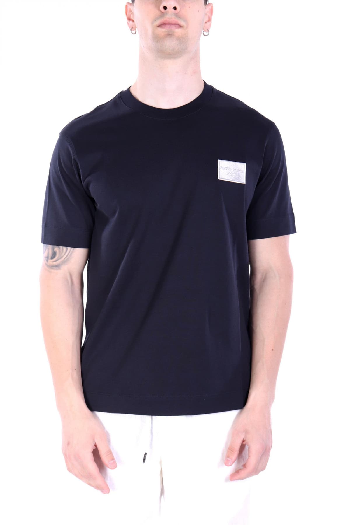 EMPORIO ARMANI T-SHIRT LOGO MILANO ΥΠΟΛΕΥΚΟ