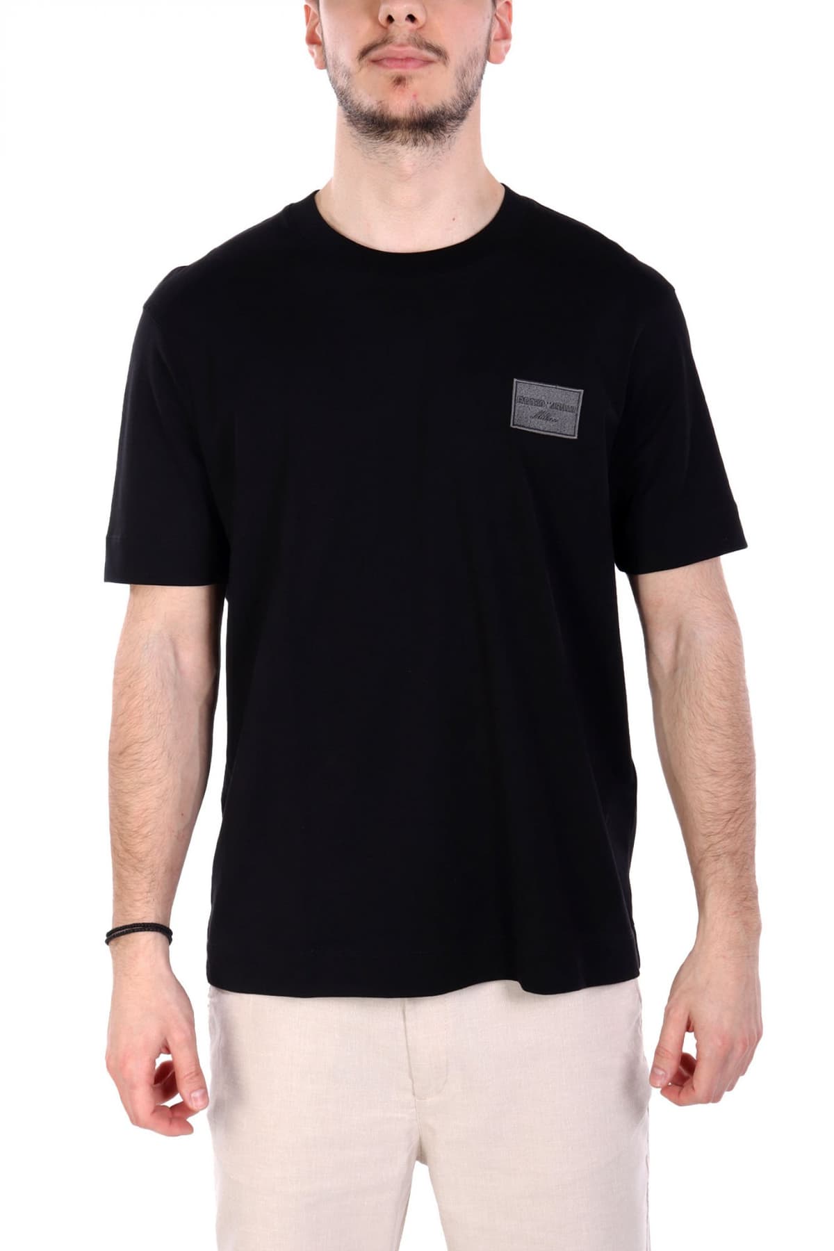 EMPORIO ARMANI T-SHIRT LOGO MILANO ΥΠΟΛΕΥΚΟ