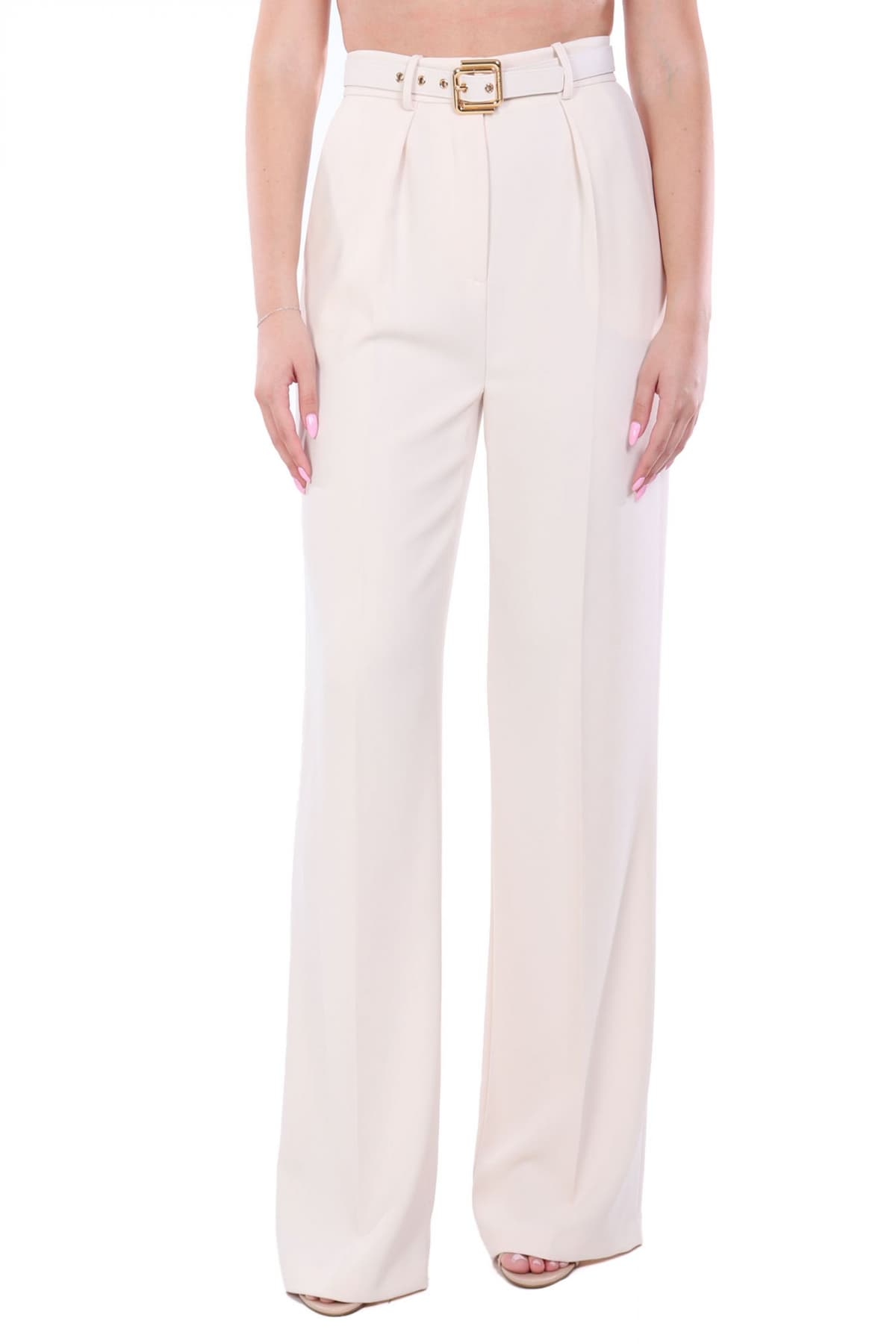 ELISABETTA FRANCHI ΠΑΝΤΕΛΟΝΑ ΜΕ ΖΩΝΗ ΠΙΕΤΑ ΕΚΡΟΥ