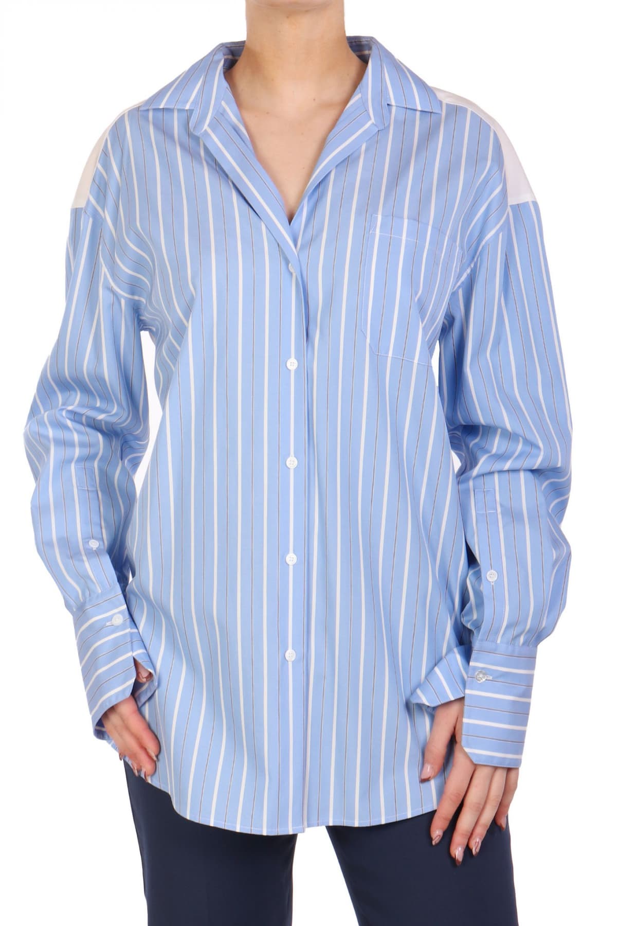 MAX MARA WEEKEND ΠΟΥΚΑΜΙΣΟ NADAR ΚΕΝΤΗΜΑ ΠΙΣΩ ΡΙΓΕ ΣΙΕΛ-ΛΕΥΚΟ