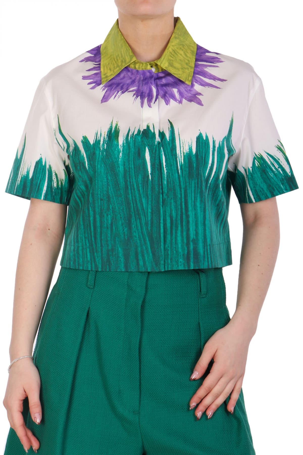 MAX MARA WEEKEND ΠΟΥΚΑΜΙΣΟ QUERO CROP ΠΟΛΥΧΡΩΜΟ