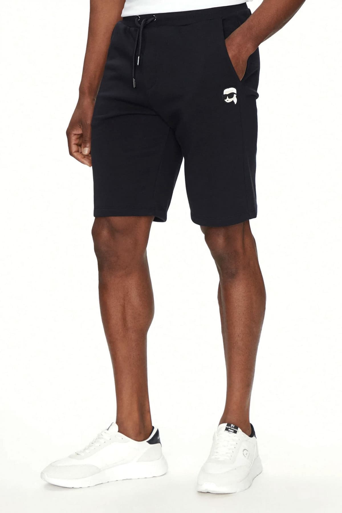 KARL LAGERFELD ΒΕΡΜΟΥΔΑ ΦΟΥΤΕΡ LOGO ΜΑΥΡΟ