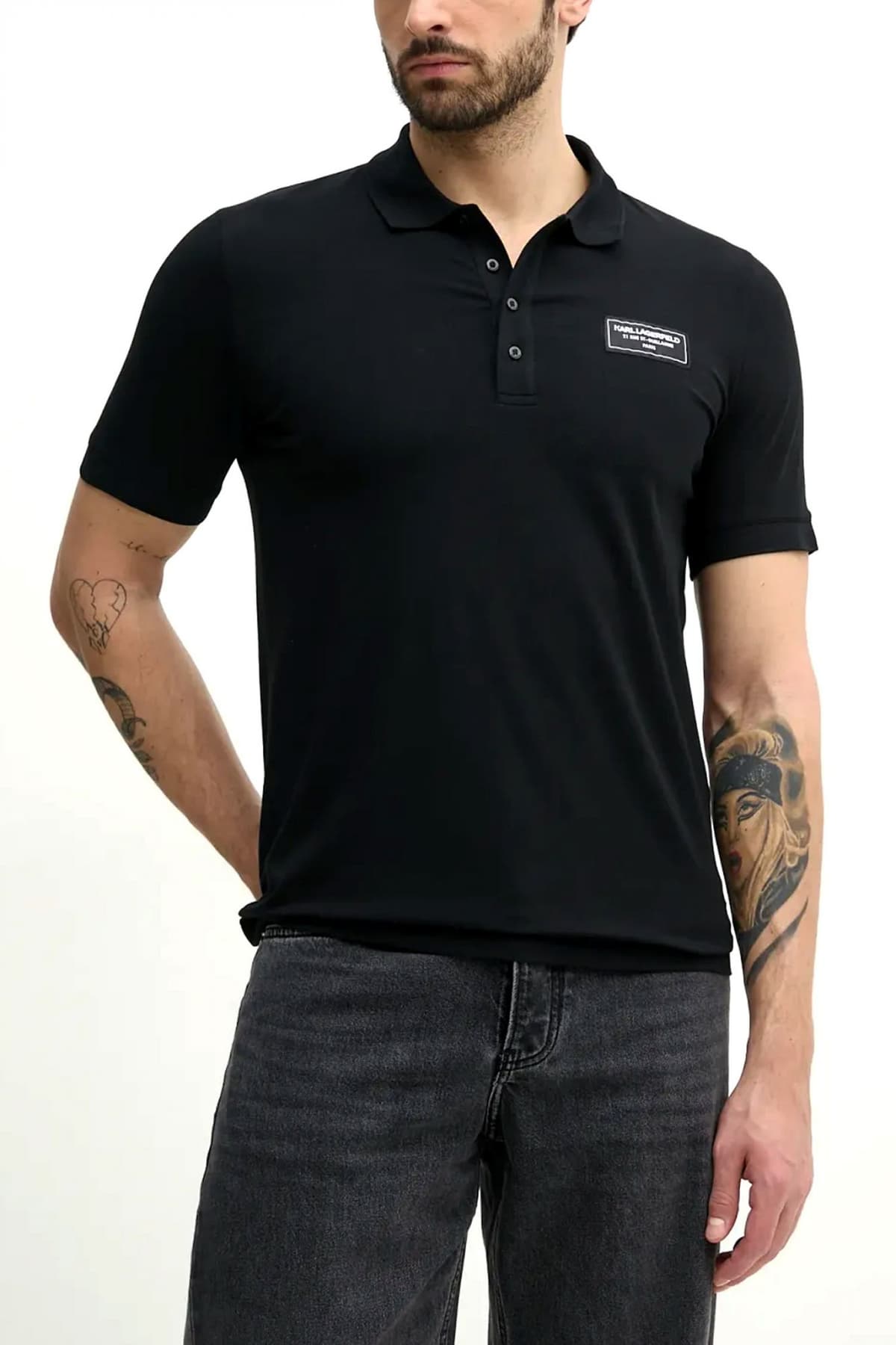Men's Polo Shirts Karl Lagerfeld Black