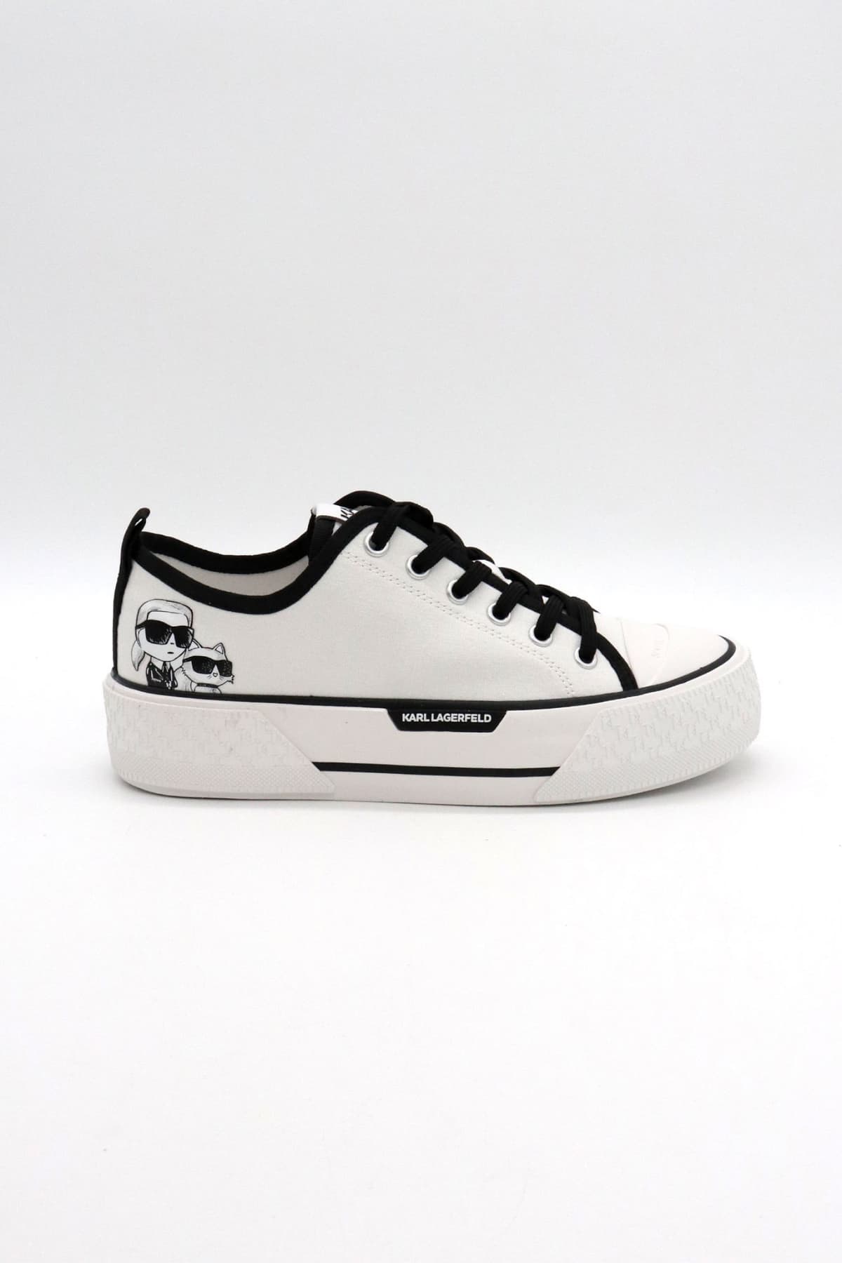 KARL LAGERFELD ΠΑΠΟΥΤΣΙΑ SNEAKERS KAMPUS MAX III TWIN KAMBAΣ LOGO ΛΕΥΚΟ