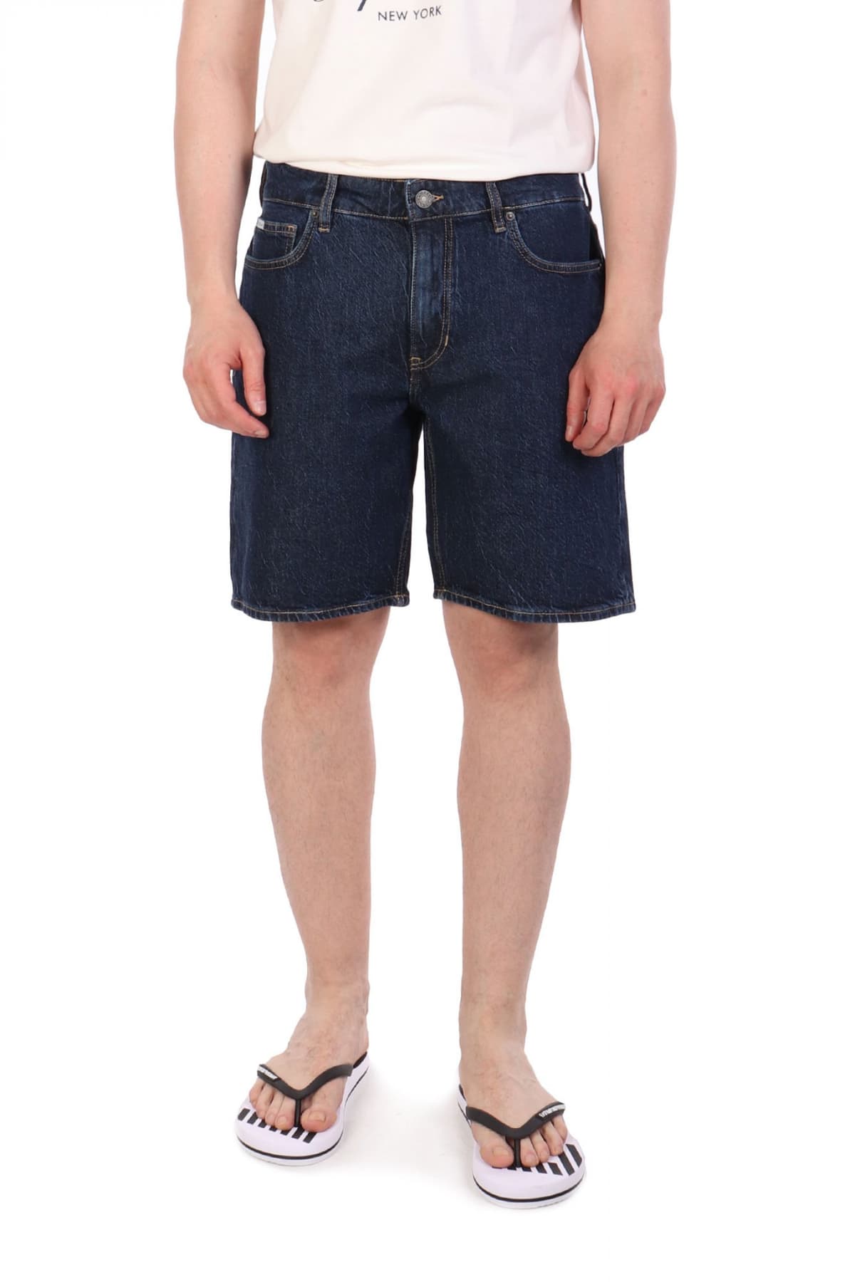 GUESS ΒΕΡΜΟΥΔΑ JEANS UNISEX CLASSIC DENIM ΜΠΛΕ