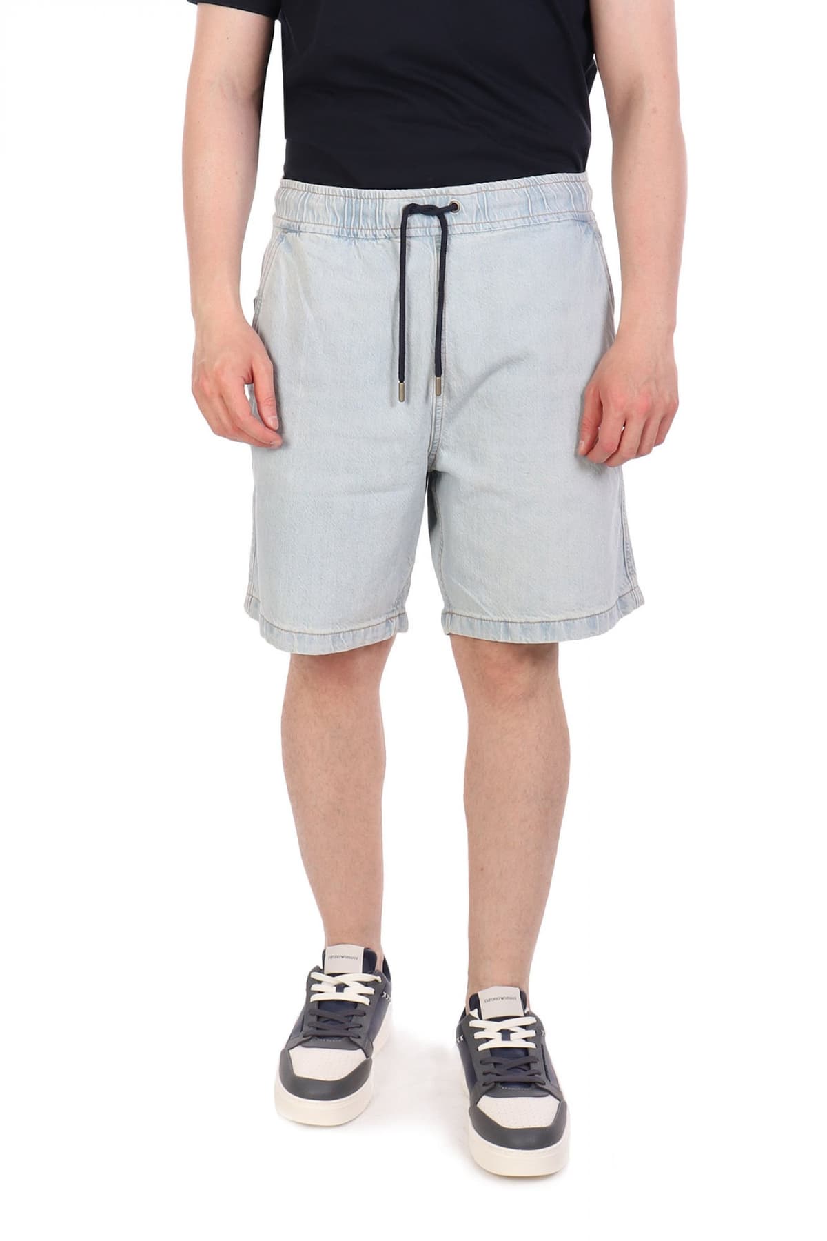 GUESS JEANS ΒΕΡΜΟΥΔΑ JEANS JOGGER ΓΑΛΑΖΙΟ